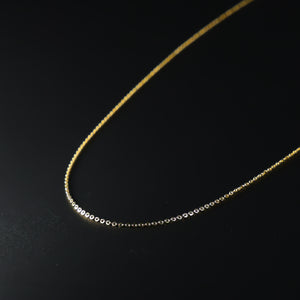1.2mm 14k Solid Gold Cable Chain Diamond Cut Model-0232 - Charlie & Co. Jewelry