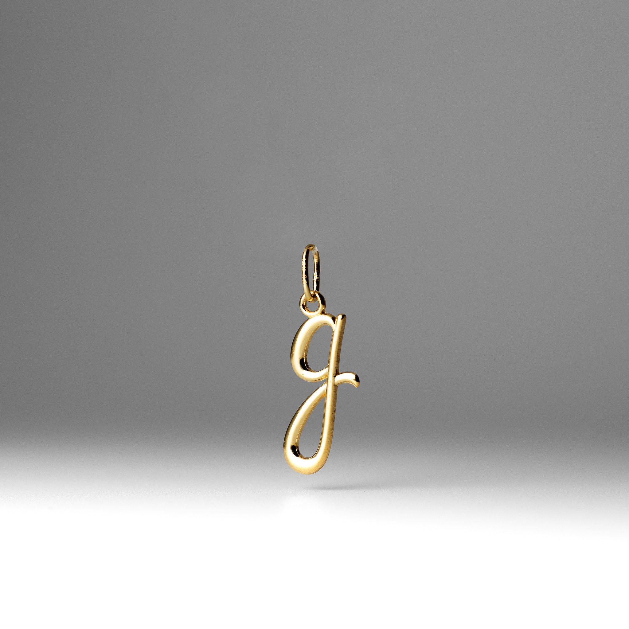 Gold Lowercase Initial "g" Pendant Model-YC1060