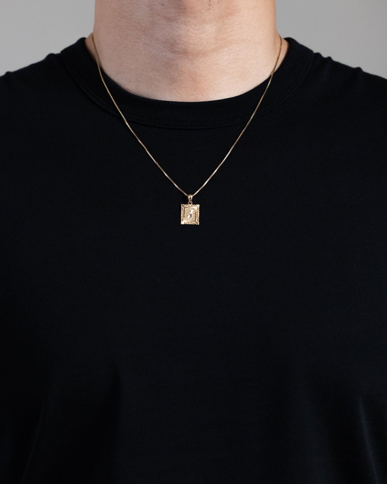 Gold Letter J Pendants | A-Z Gold Pendants - Charlie & Co. Jewelry