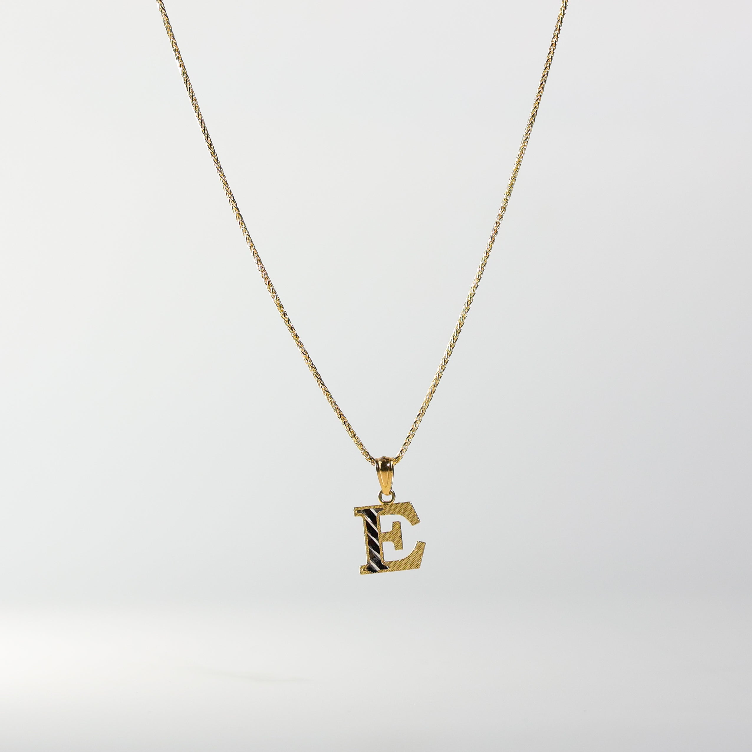 Gold Bold Letter E Pendant | A-Z Pendants - Charlie & Co. Jewelry