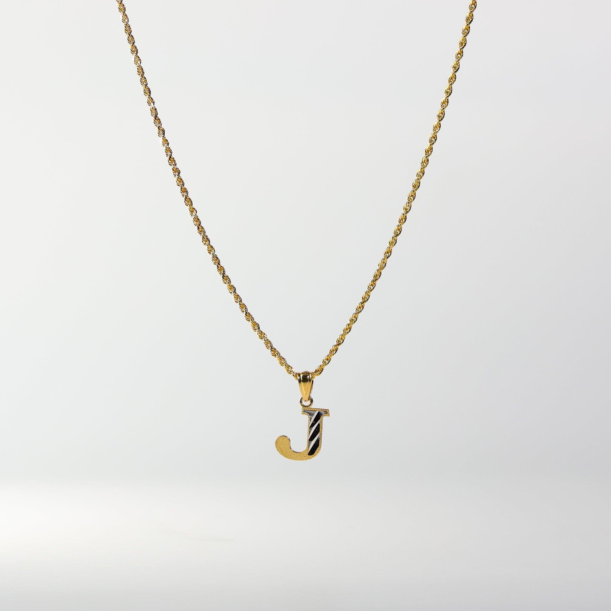 Gold Bold Letter J Pendant | A-Z Pendants - Charlie & Co. Jewelry