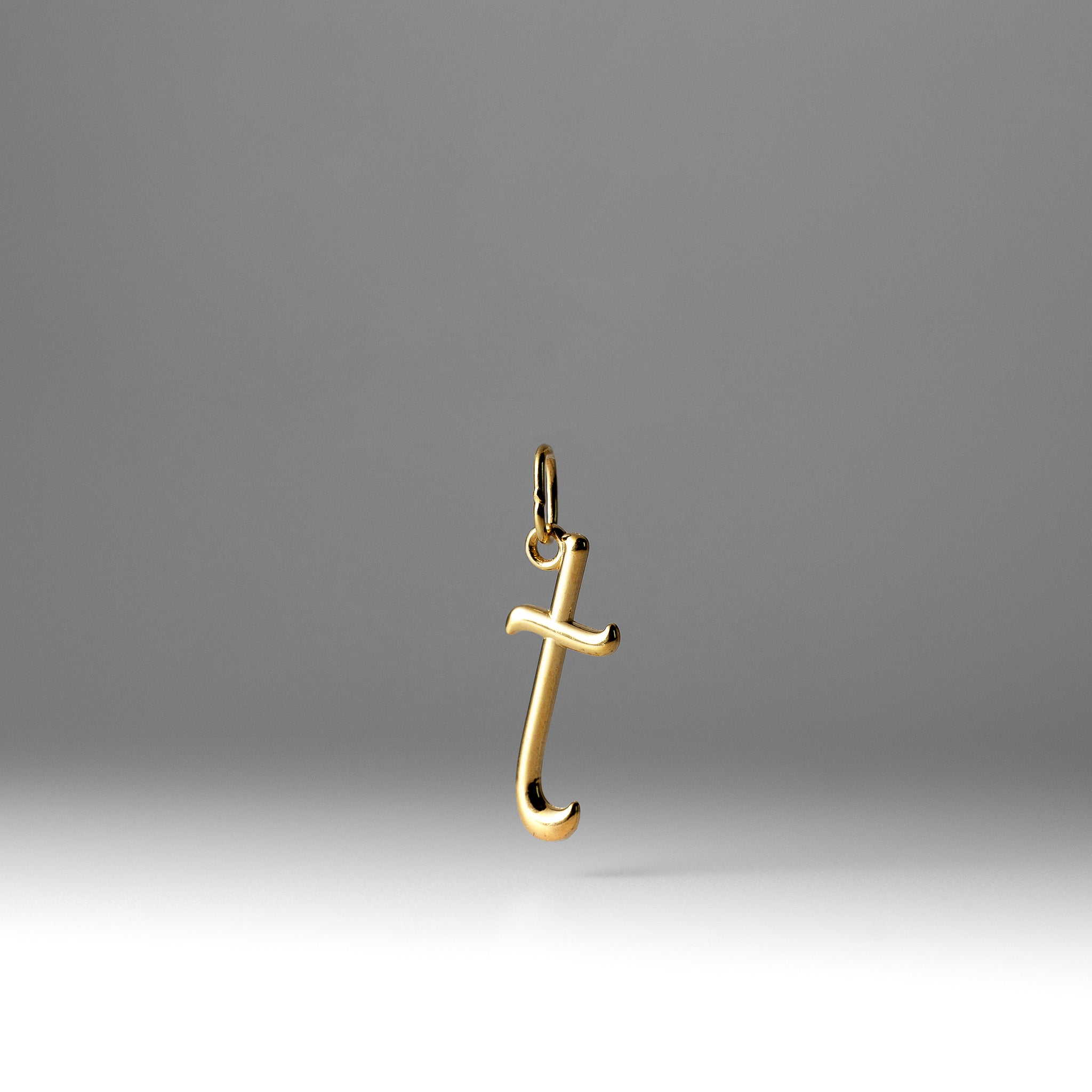 Gold Lowercase Initial "t" Pendant Model-YC1060