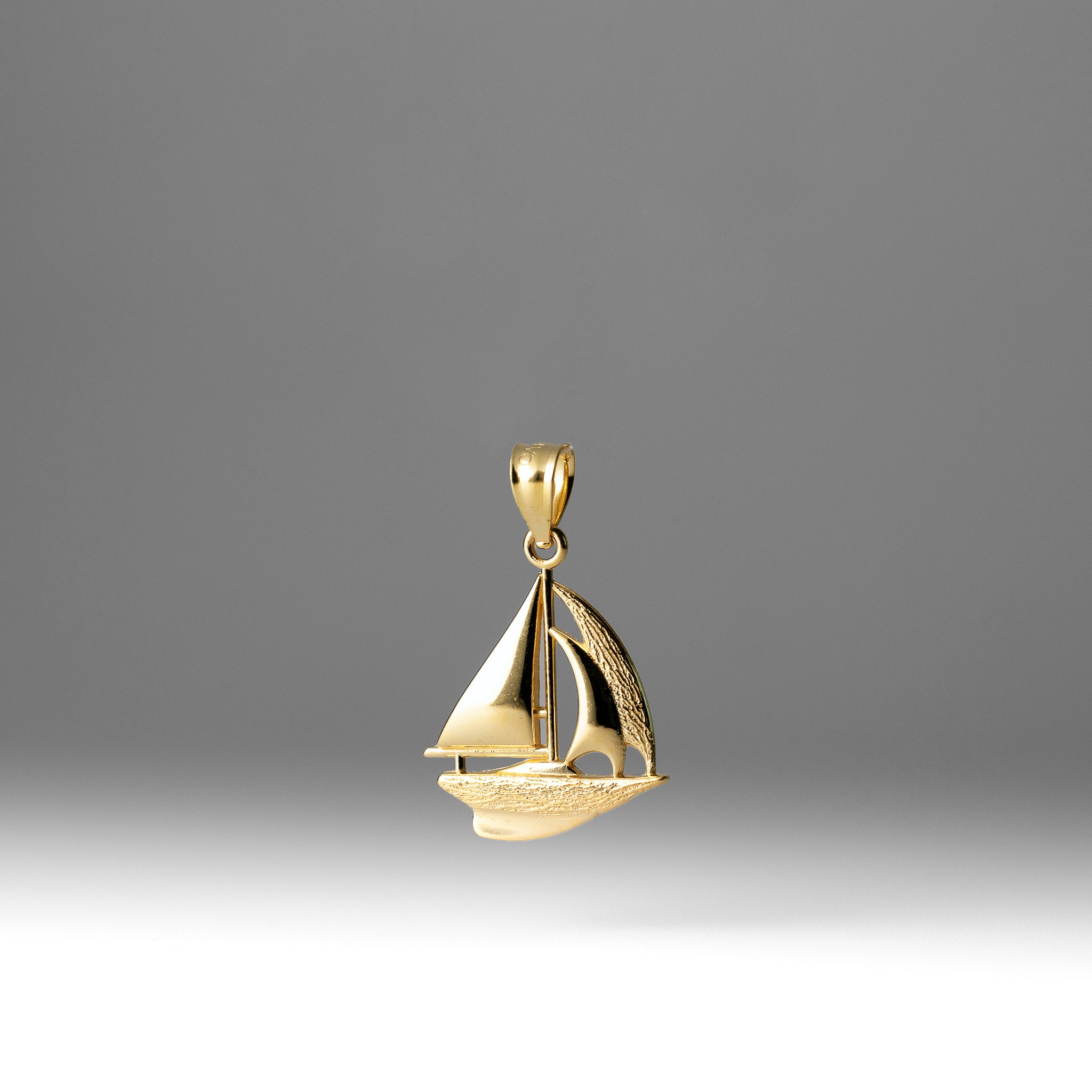 Gold Sailboat Pendant - Charlie & Co. Jewelry