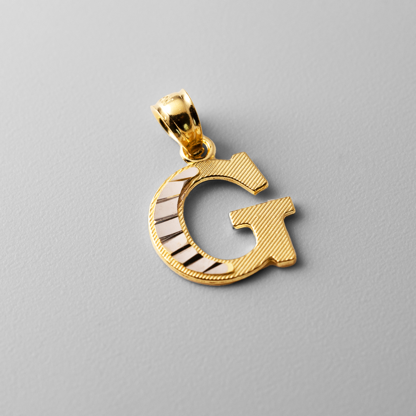 Gold Bold Letter G Pendant | A-Z Pendants - Charlie & Co. Jewelry