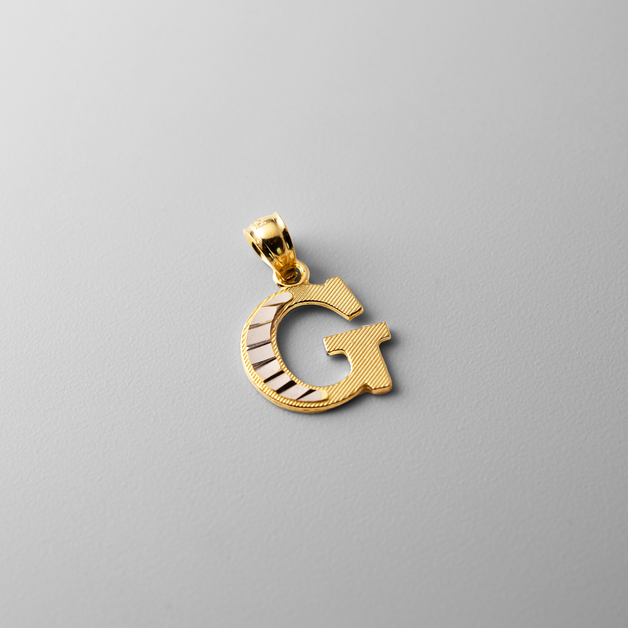 Gold Bold Letter G Pendant | A-Z Pendants - Charlie & Co. Jewelry