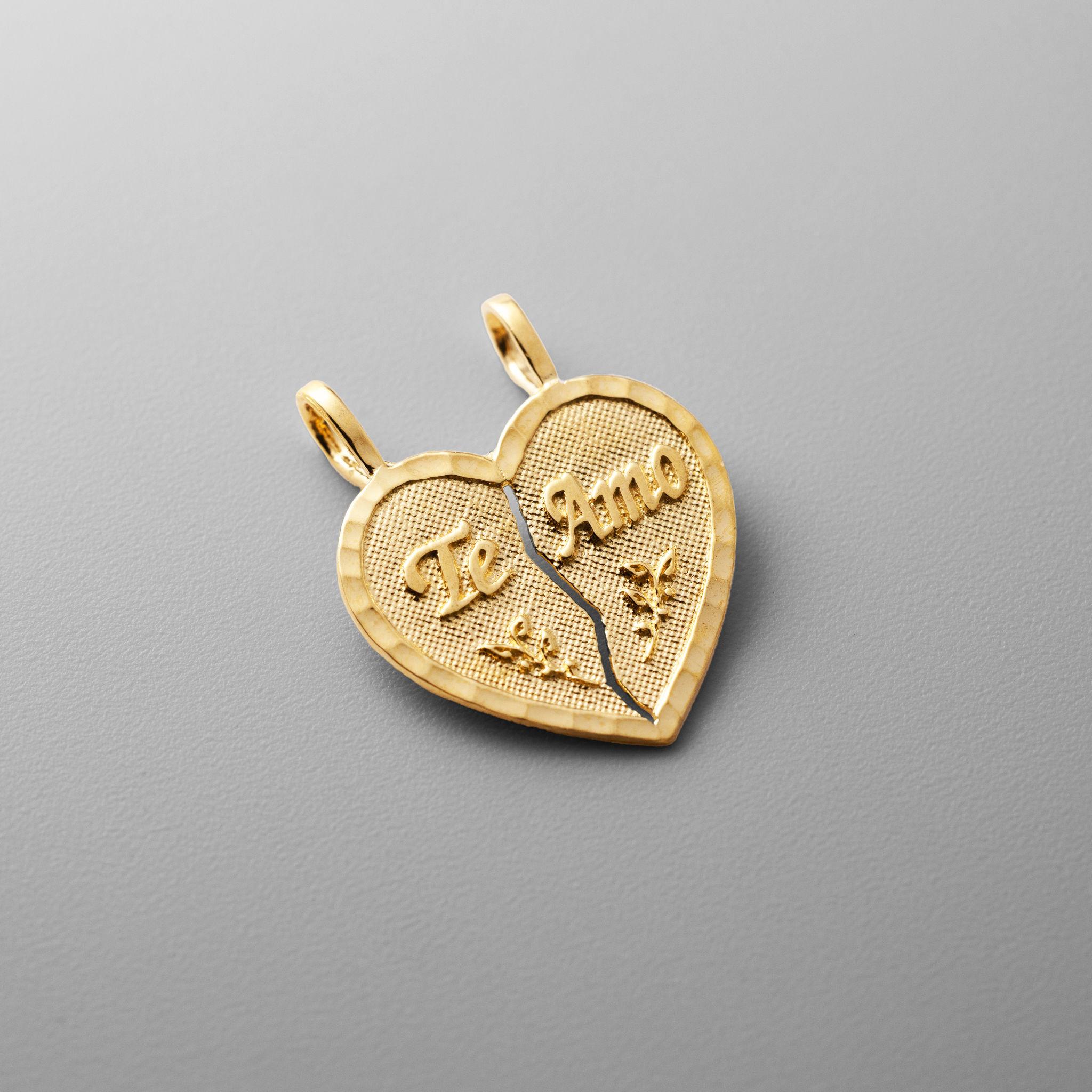 Pendant 14k Te Amo Couple Necklace Te Amo Heart Necklace For
