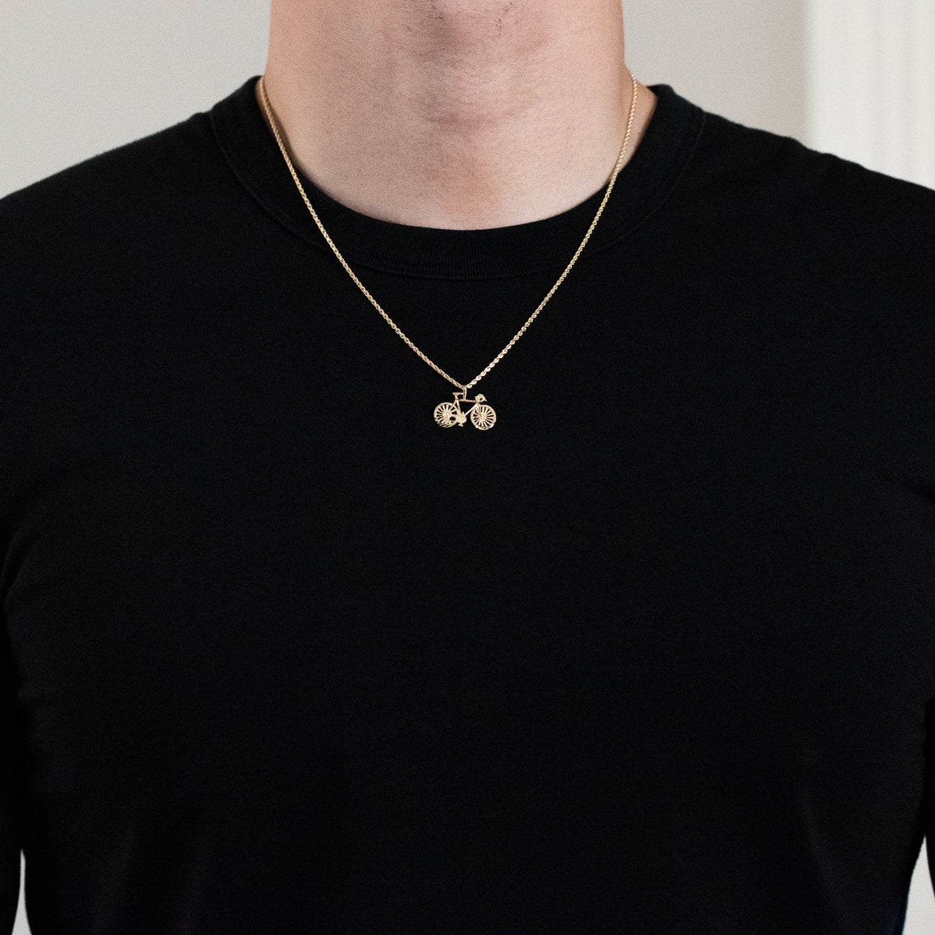 Gold Bicycle Pendant Model-2329 - Charlie & Co. Jewelry