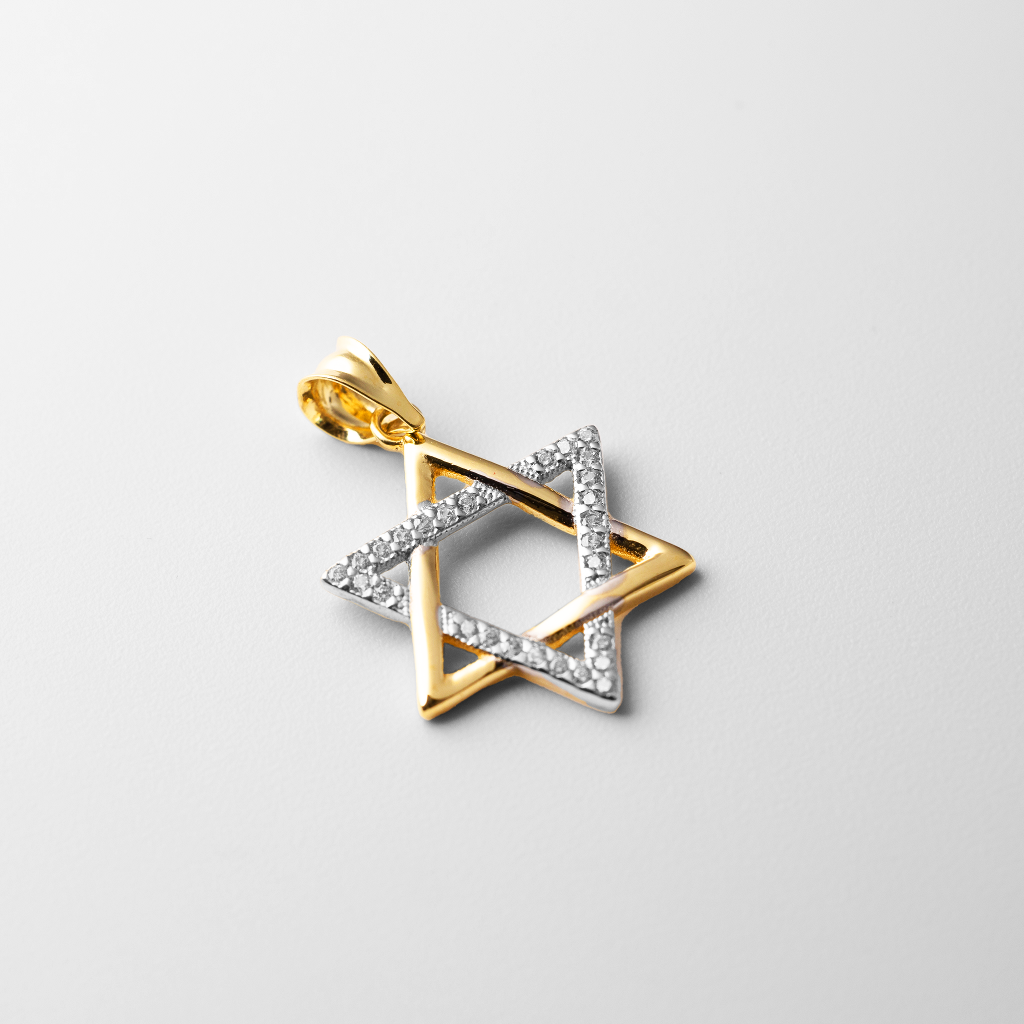 Gold Star of David Pendant - Model 2241 - Charlie & Co. Jewelry