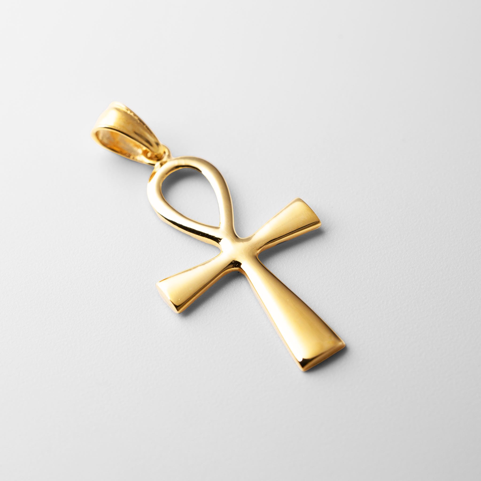 Gold Ankh Religious Cross Pendant - Model 922 - Charlie & Co. Jewelry