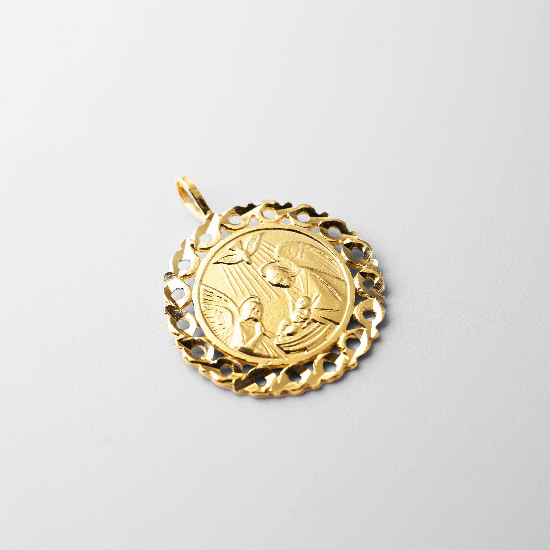 New 14k selling Gold Religious Baptism Charm Pendant