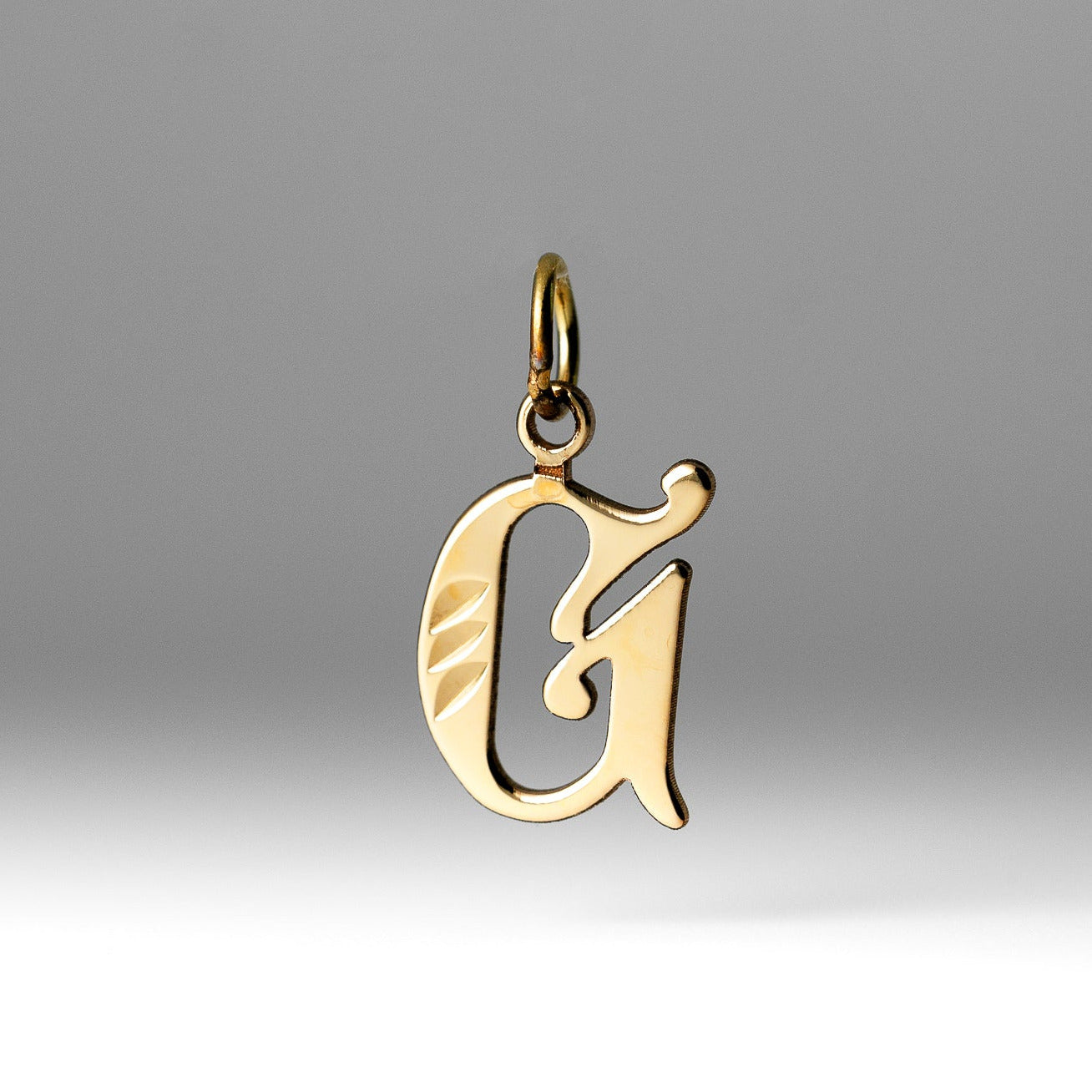 Gold Elegant Letter 'G' Charm  Model-C4833 - Charlie & Co. Jewelry