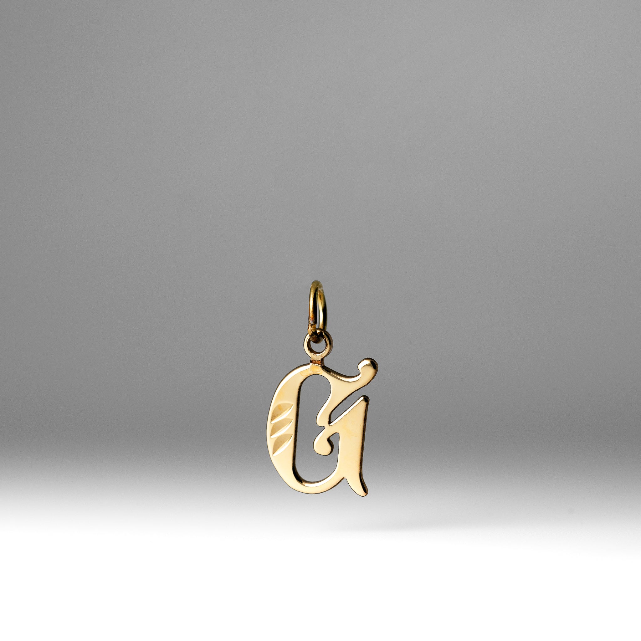 Gold Elegant Letter 'G' Charm  Model-C4833 - Charlie & Co. Jewelry