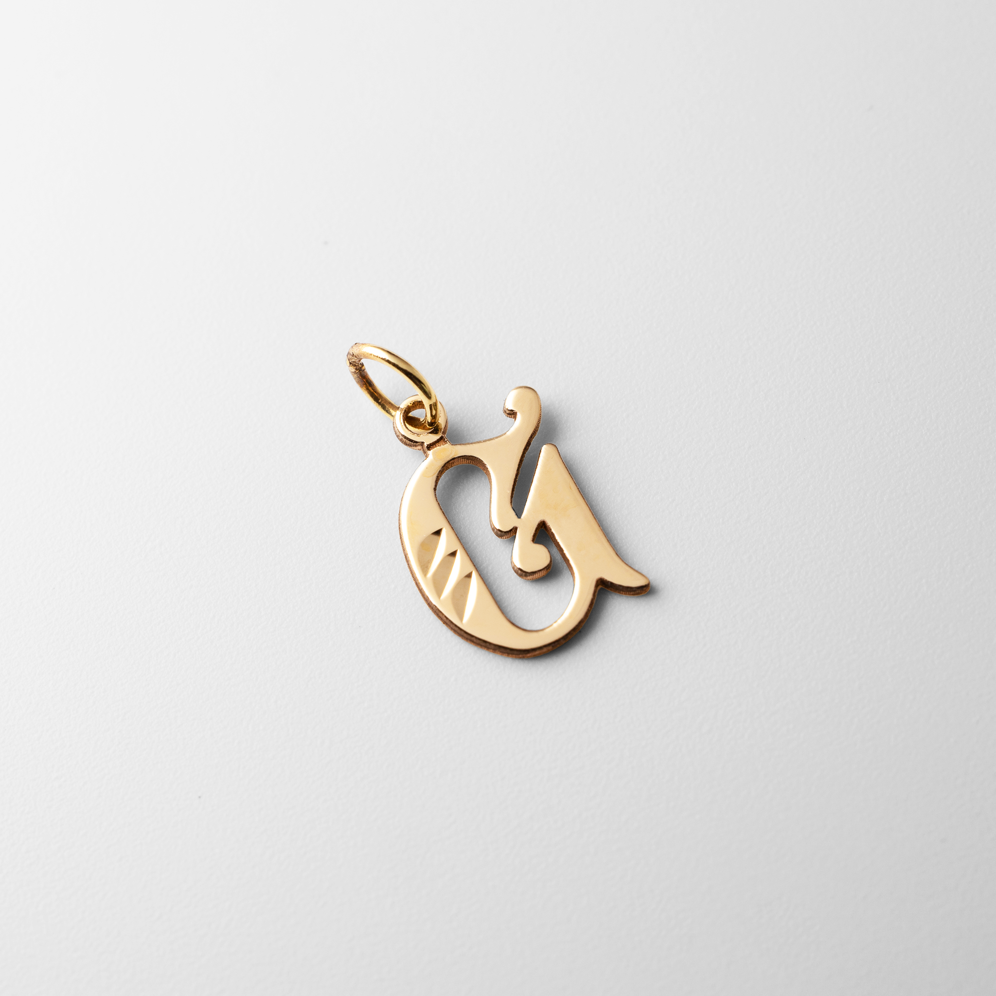 Gold Elegant Letter 'G' Charm  Model-C4833 - Charlie & Co. Jewelry