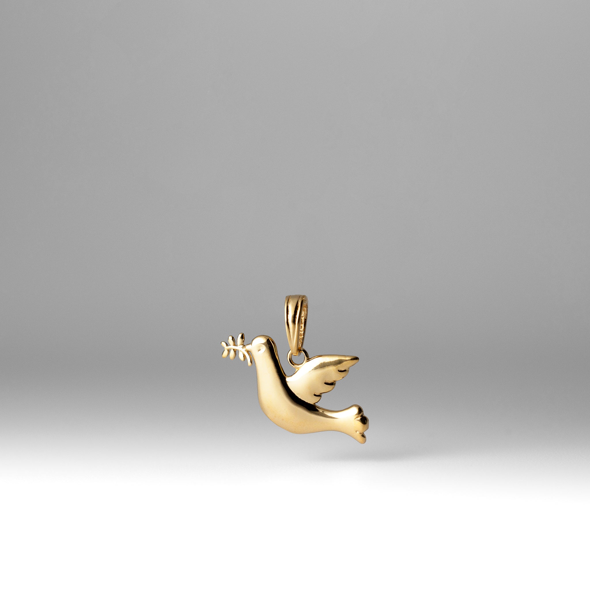 Gold Polished Dove Pendant - Charlie & Co. Jewelry