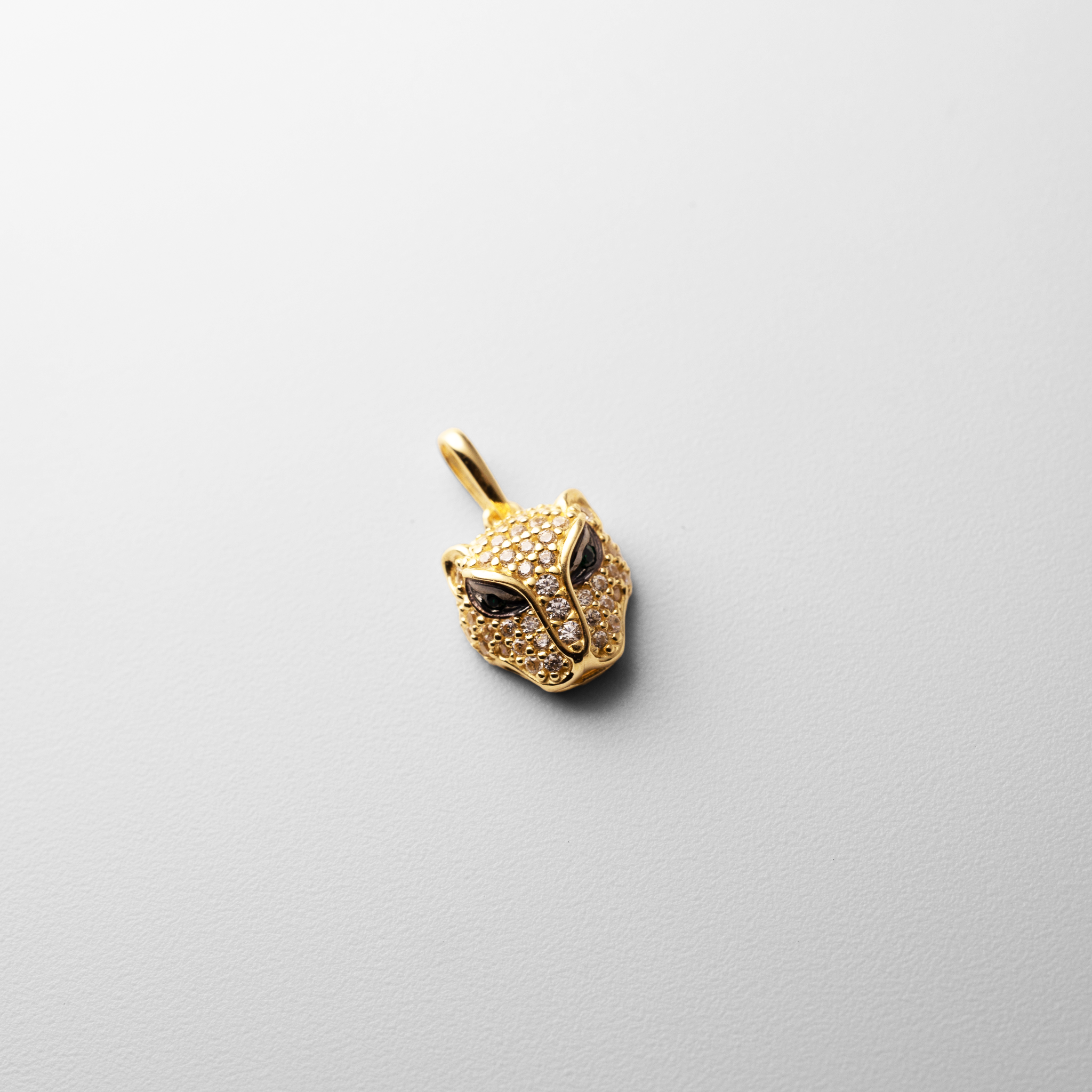 Gold Lioness Head Pendant - Charlie & Co. Jewelry