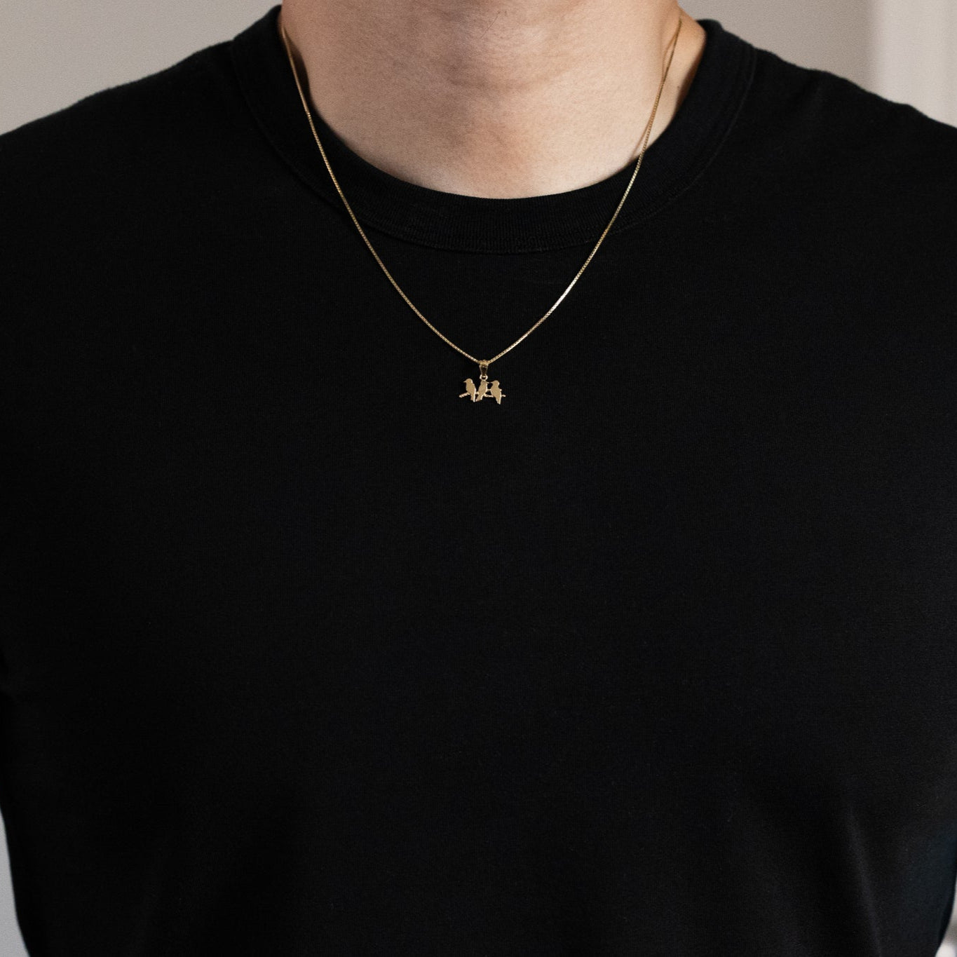 Gold Three Birds on Branch Pendant Necklace - Charlie & Co. Jewelry