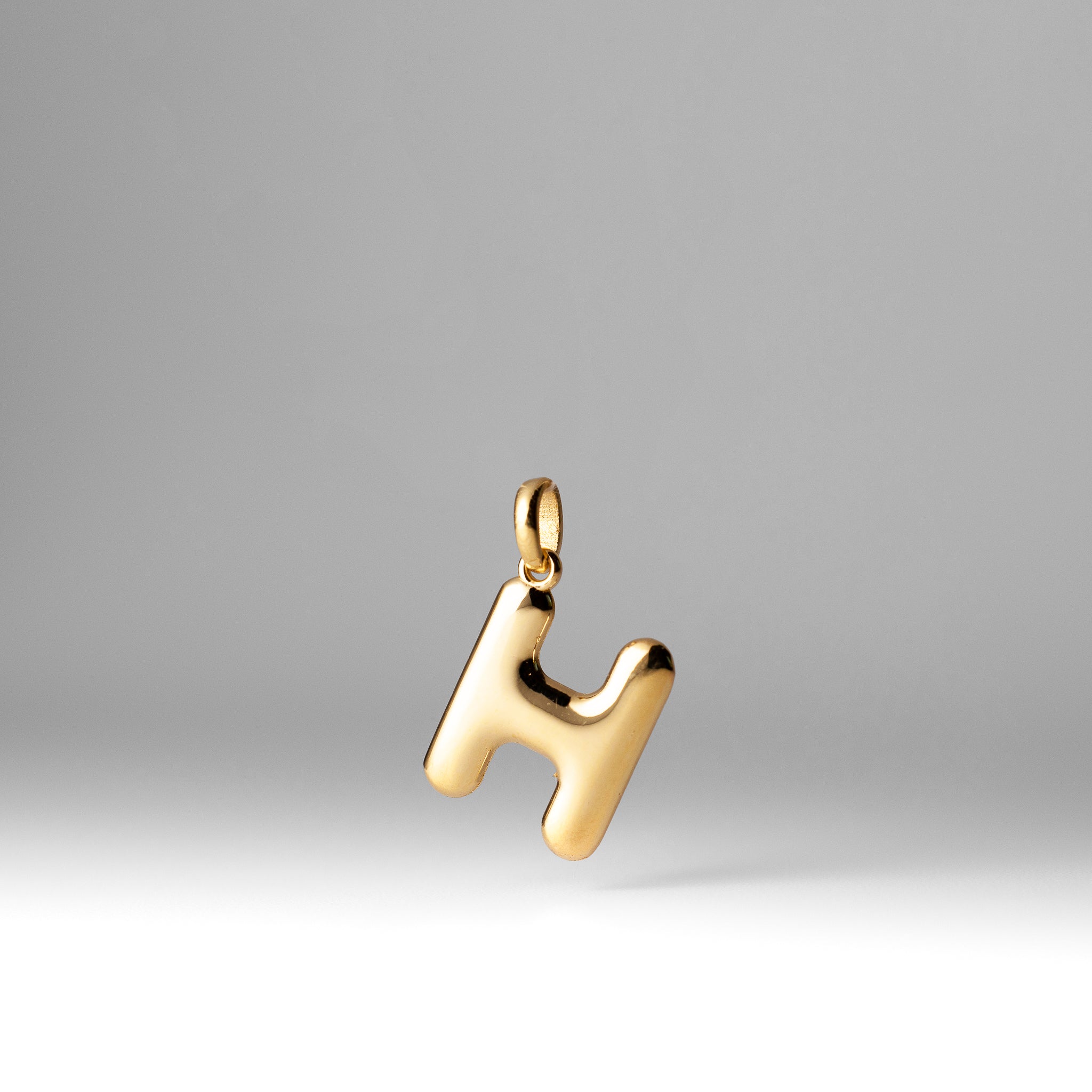 Gold Fancy Letter "H" Initial Pendant - Charlie & Co. Jewelry