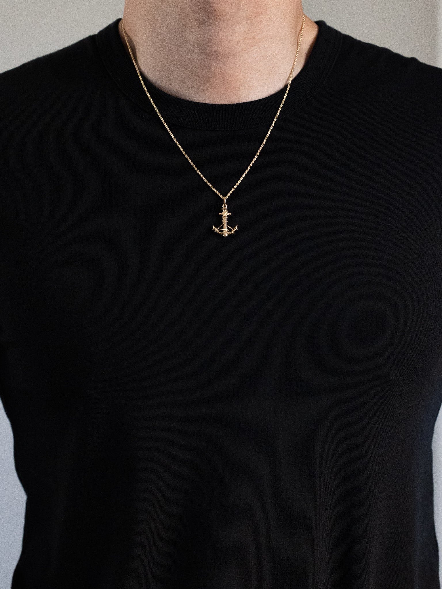 Gold Anchor Pendant Model-PT1705