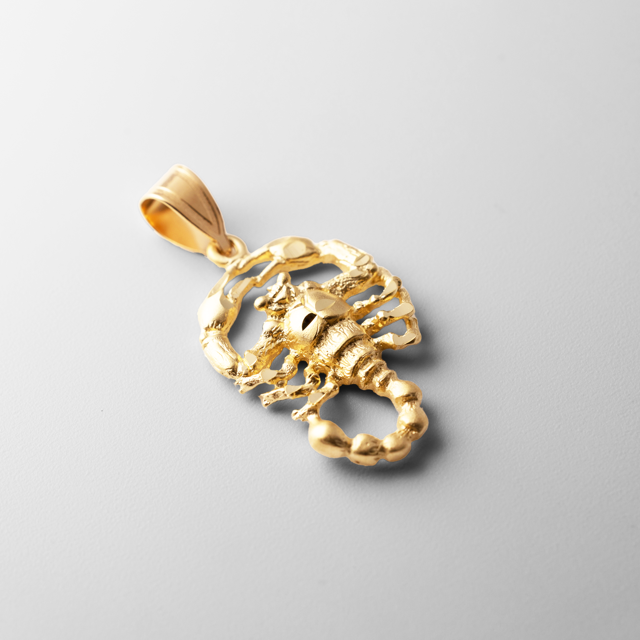 Gold Large Scorpion Pendant