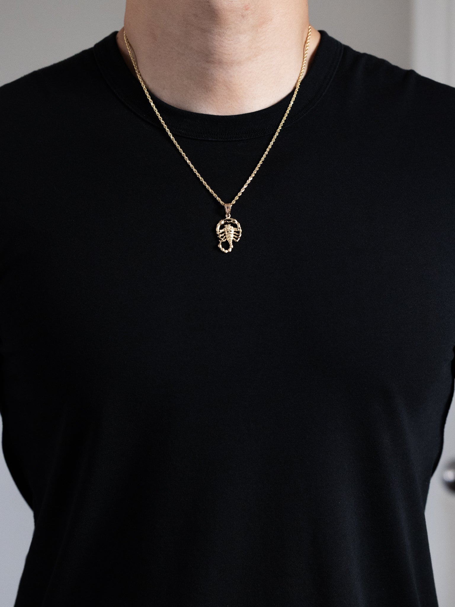 Gold Large Scorpion Pendant