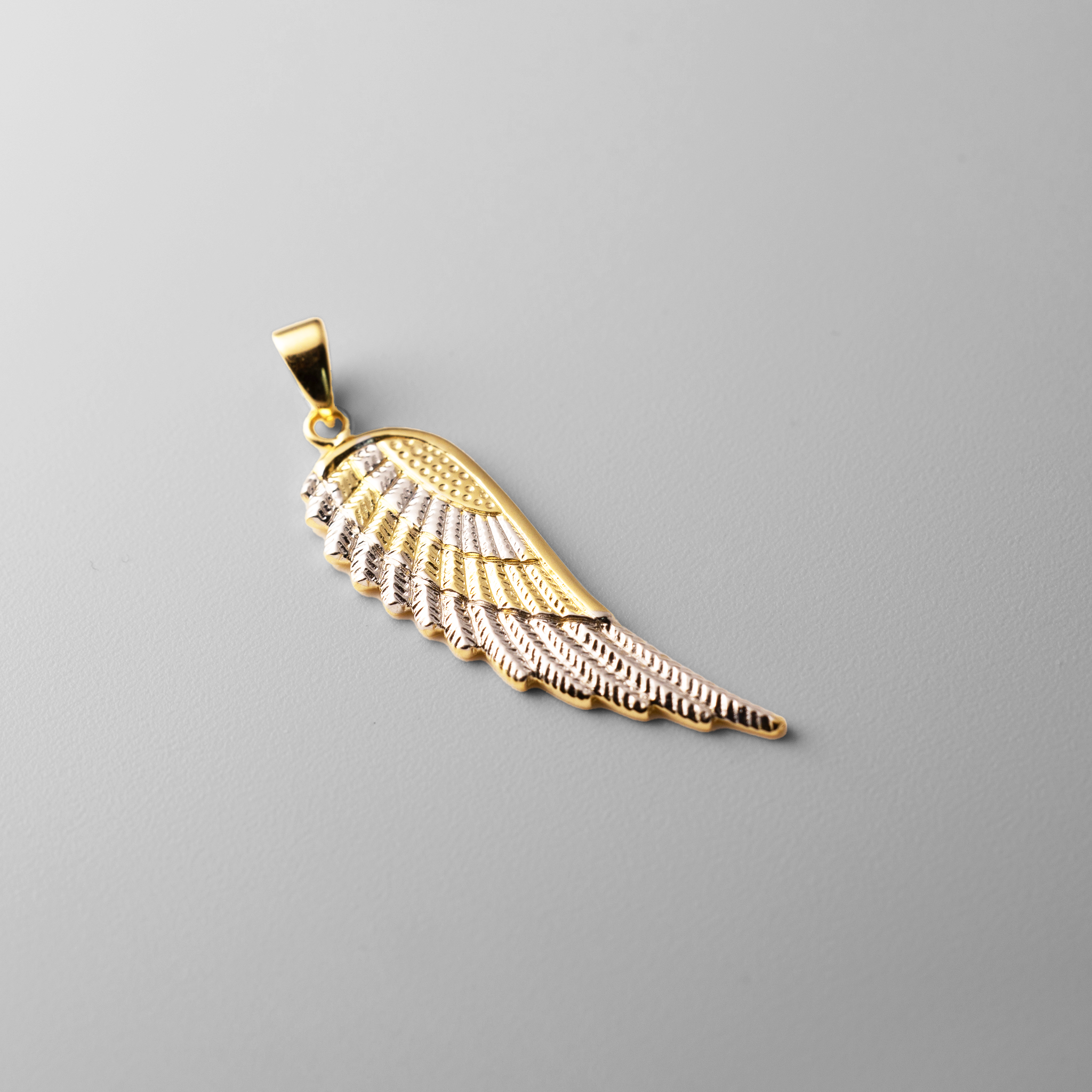 Gold Angel Wing Pendant Two-Tones - Model 2330