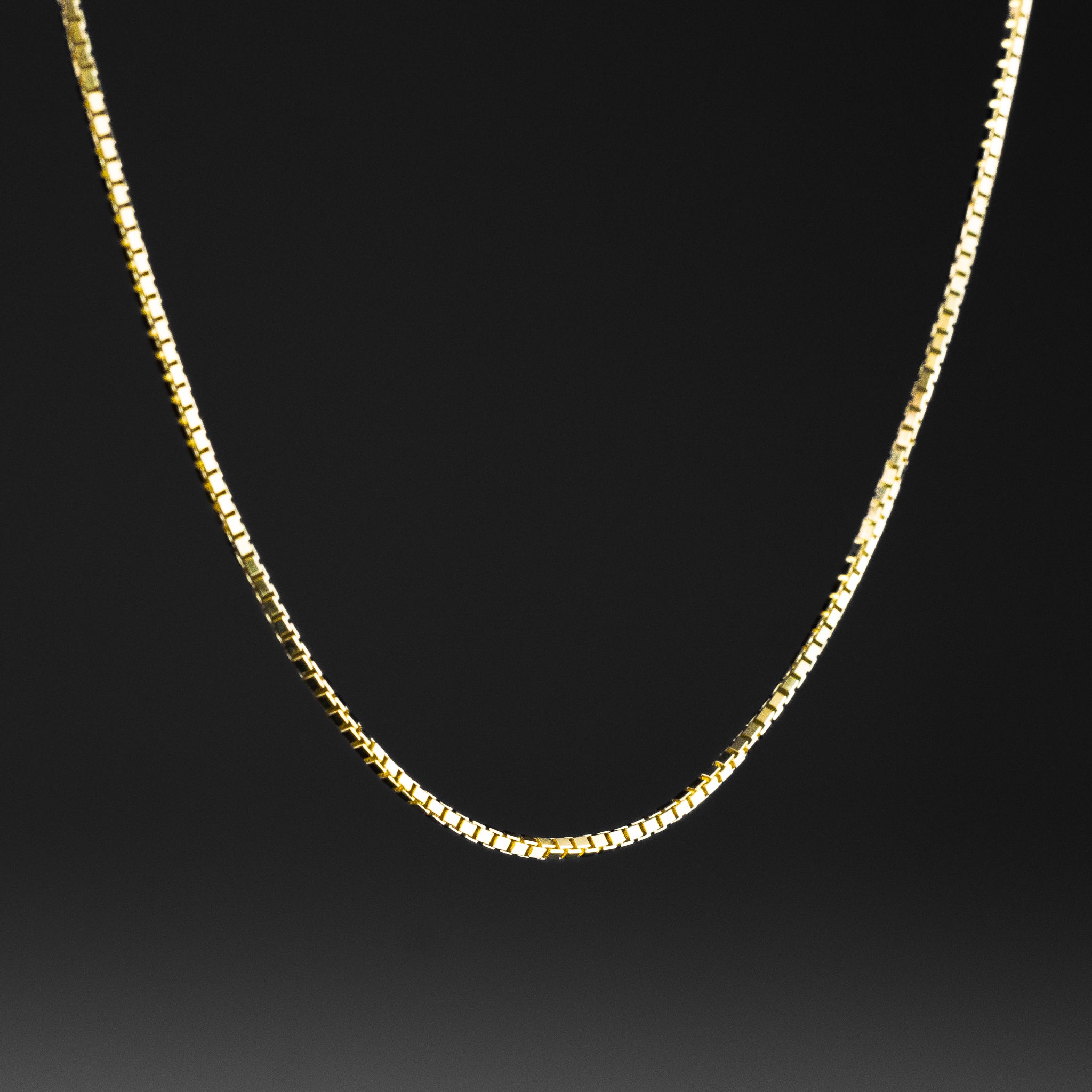 14K Gold 1.2mm Solid Box Chain - Model 0473