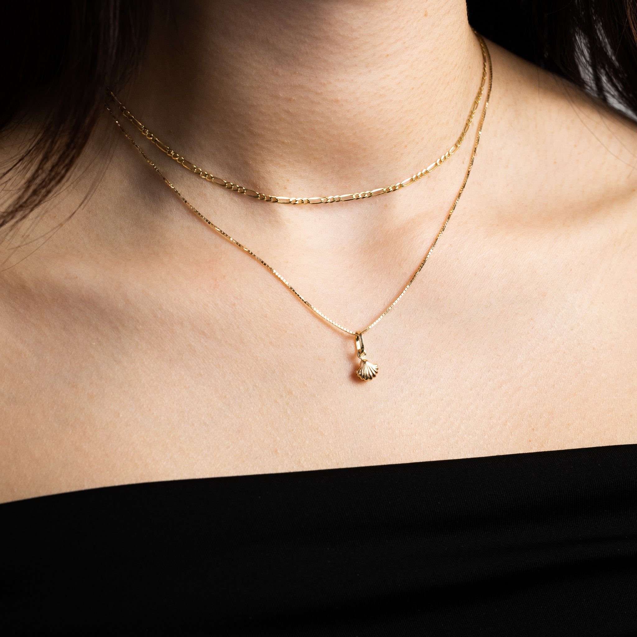 Gold Shell with Pearl Pendant