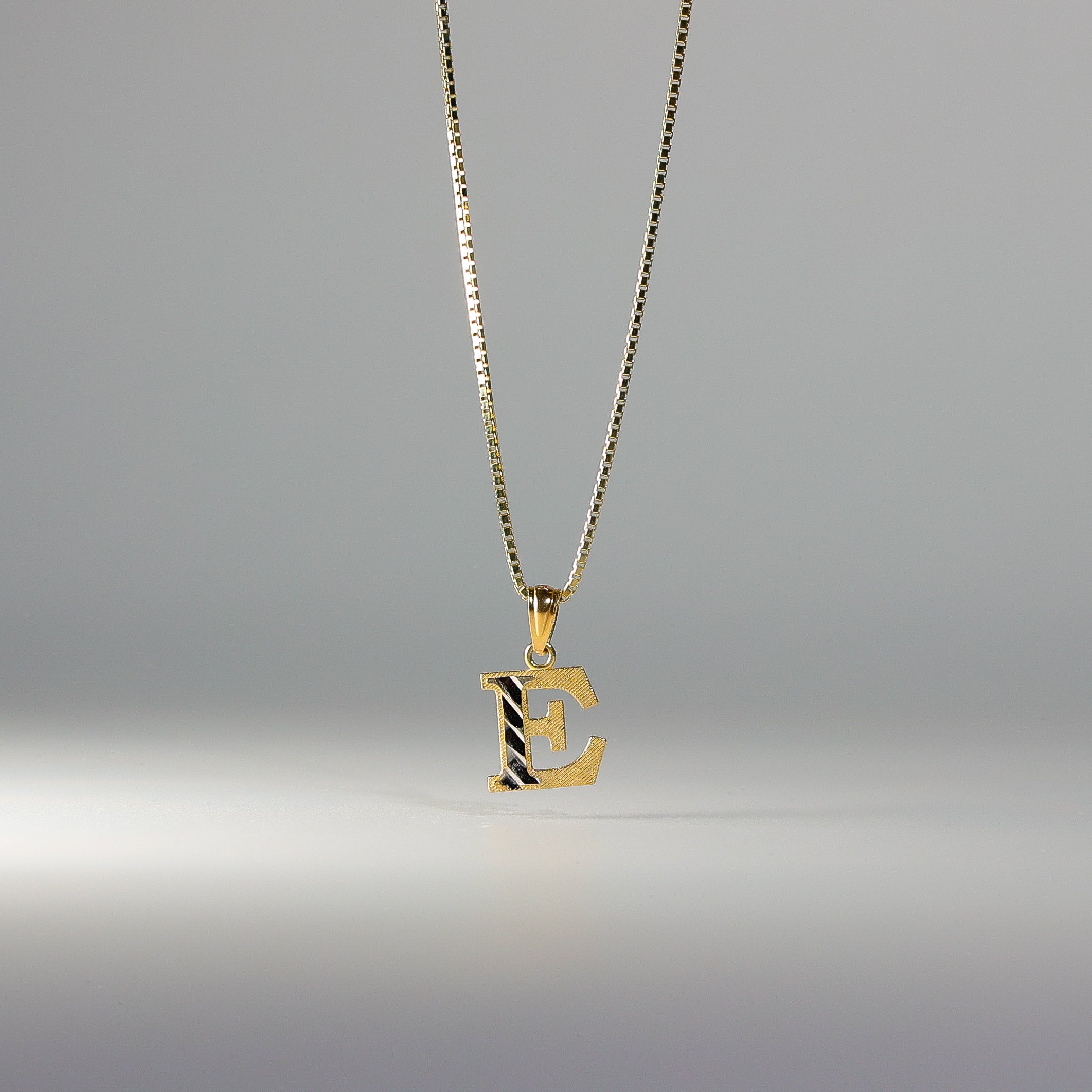 14K Script E popular Pendant