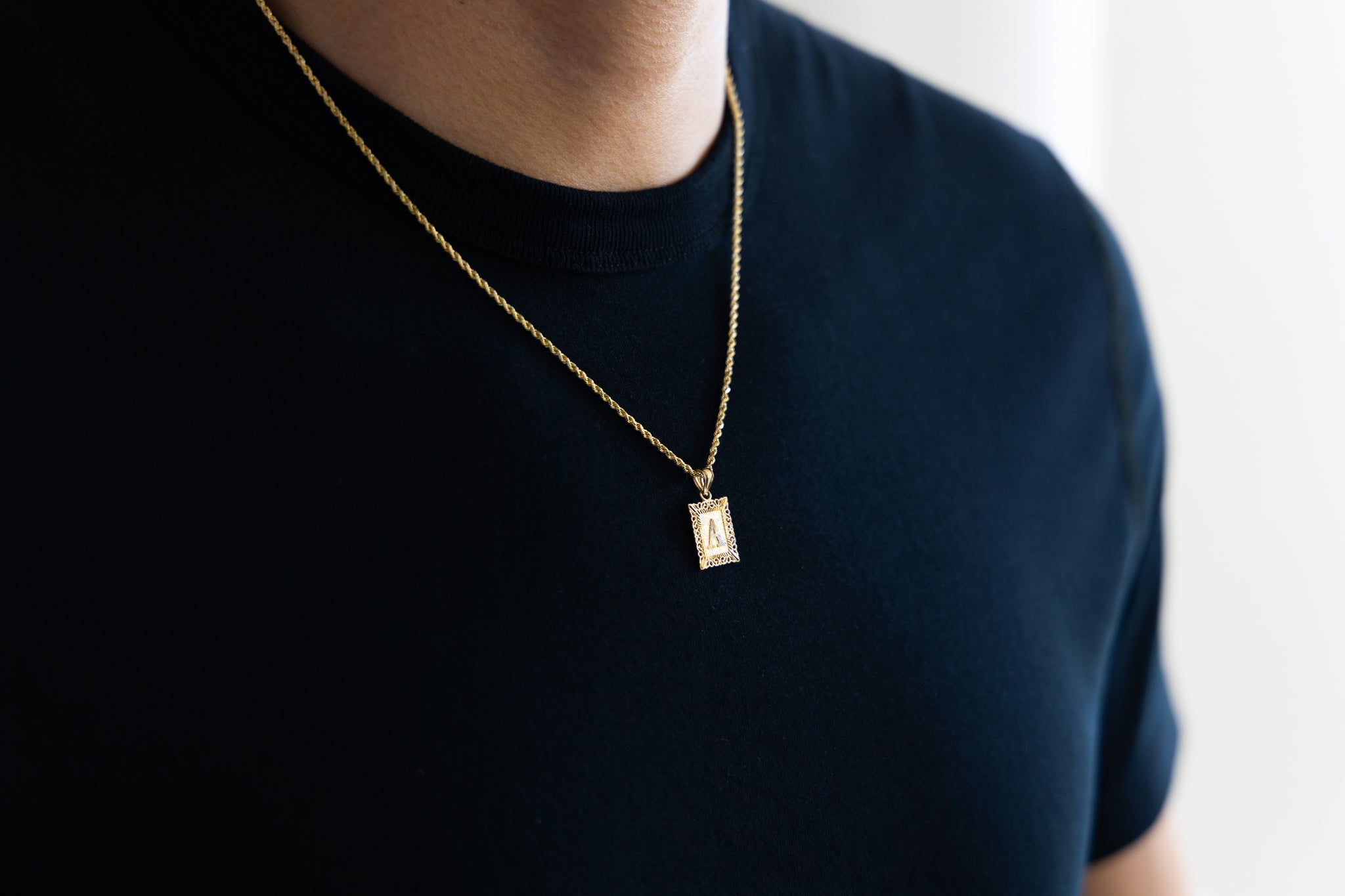 Gold Letter L Pendants | A-Z Gold Pendants - Charlie & Co. Jewelry