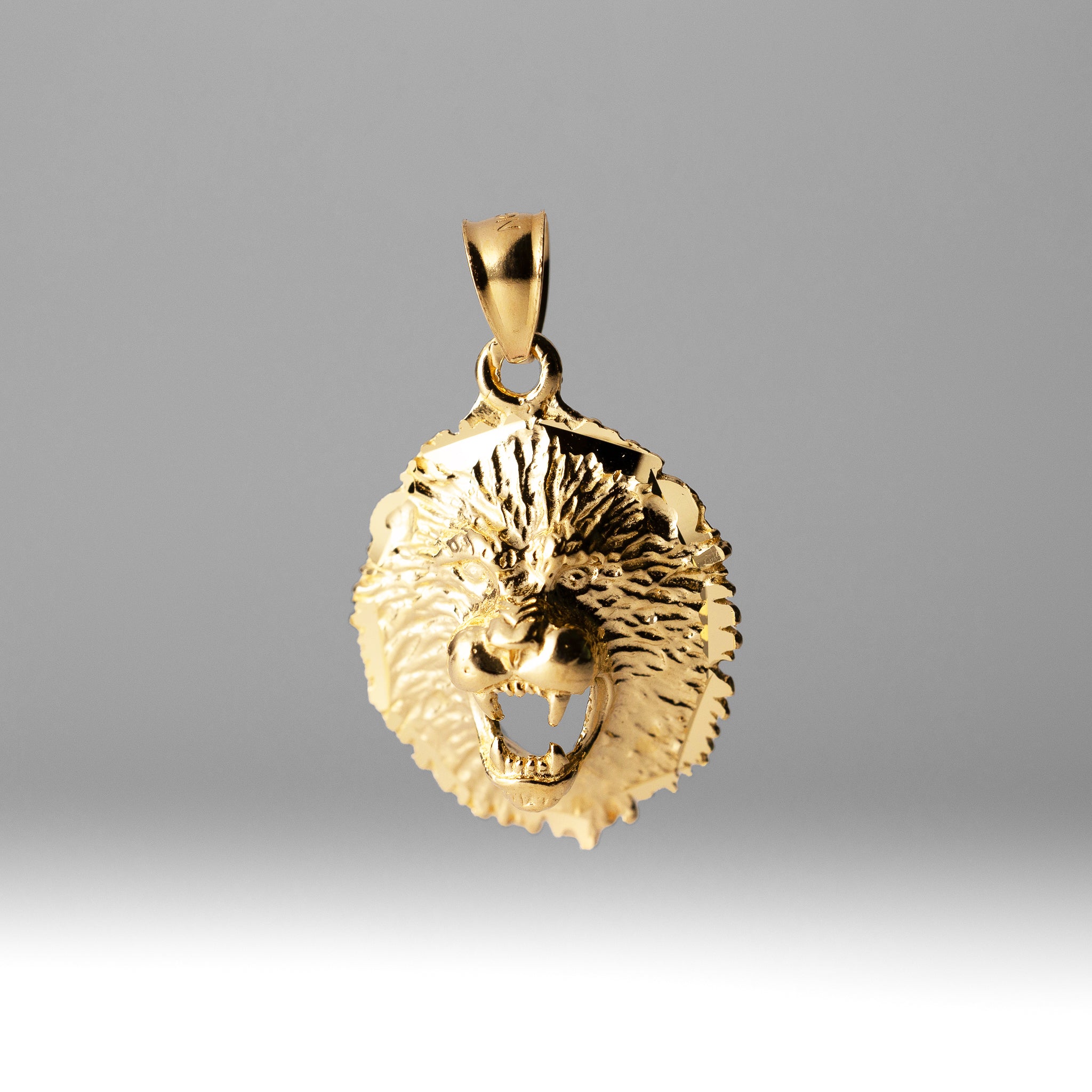 Roaring Lion Solid Gold Pendant - Charlie & Co. Jewelry