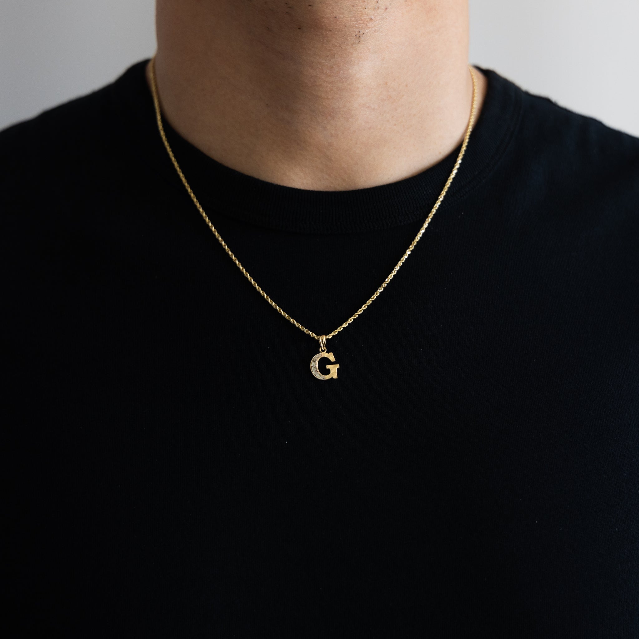 Gold Bold Letter G Pendant | A-Z Pendants - Charlie & Co. Jewelry
