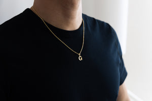 Gold Bold Letter G Pendant | A-Z Pendants - Charlie & Co. Jewelry