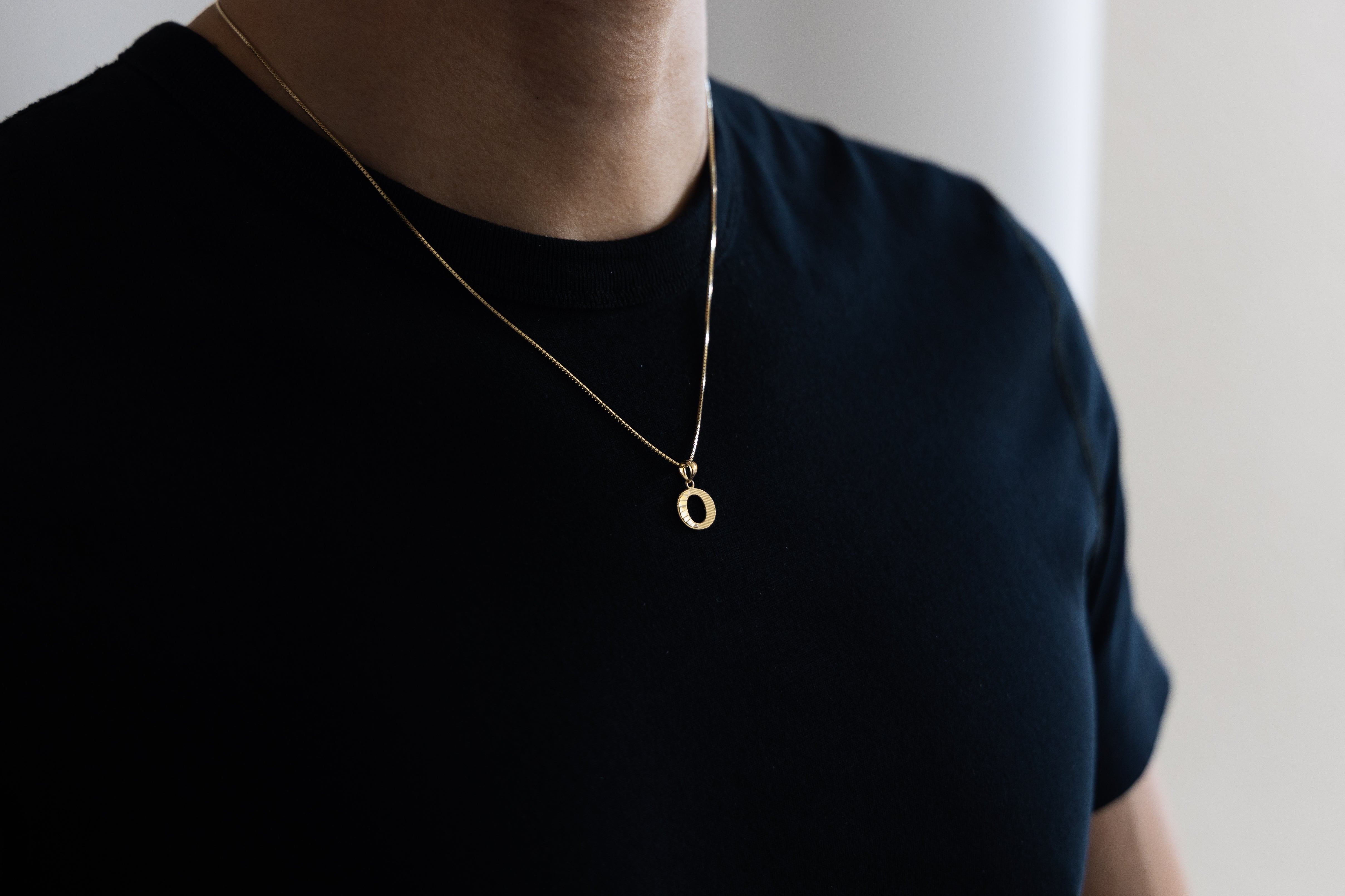 Gold Bold Letter O Pendant | A-Z Pendants - Charlie & Co. Jewelry