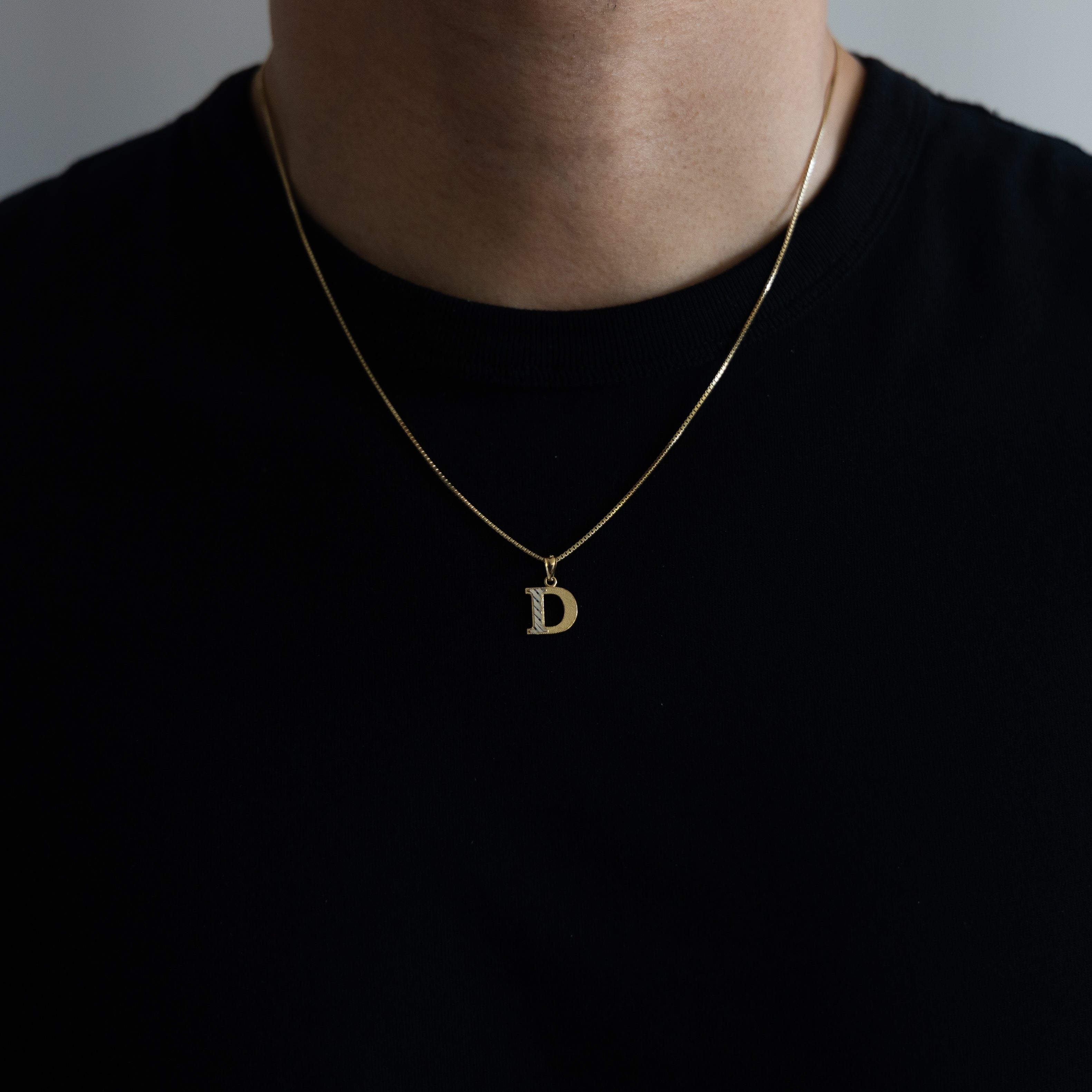 Gold Bold Letter D Pendant | A-Z Pendants - Charlie & Co. Jewelry