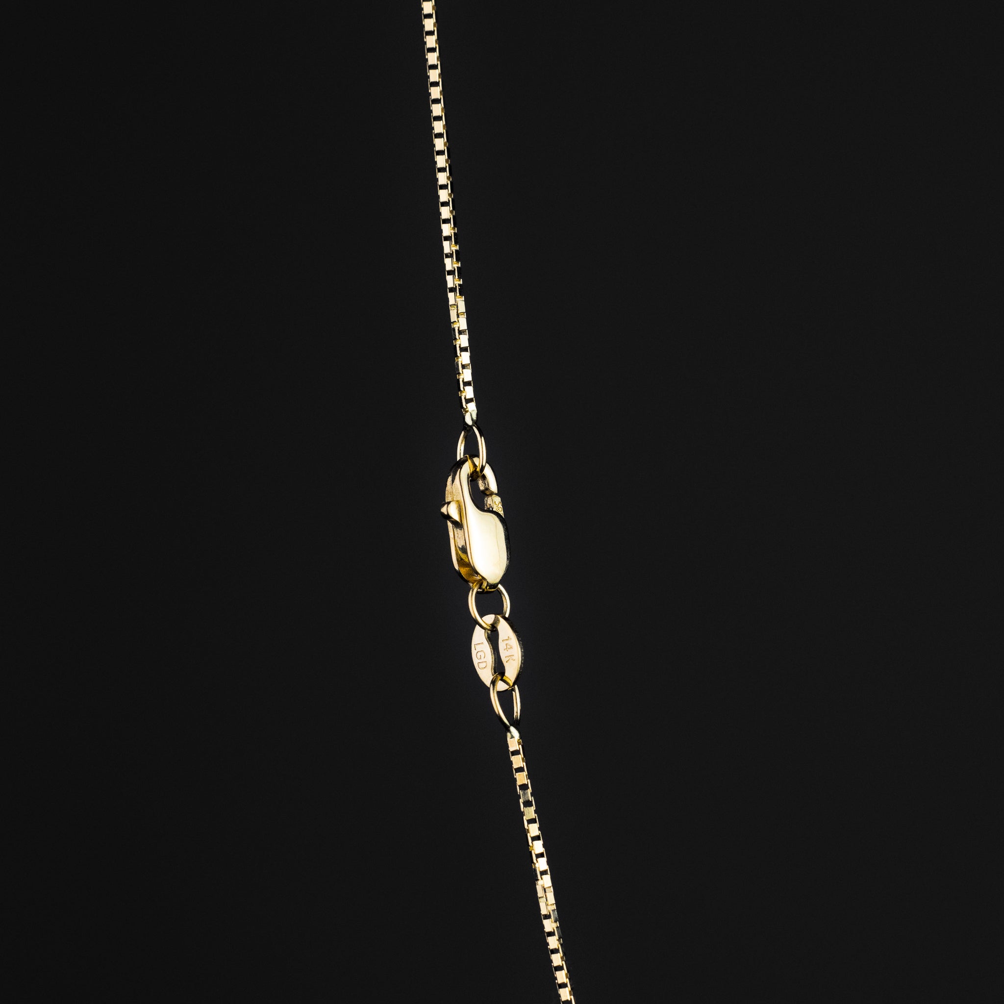 Gold Box Chain Necklace 0.8mm Width Model-0256