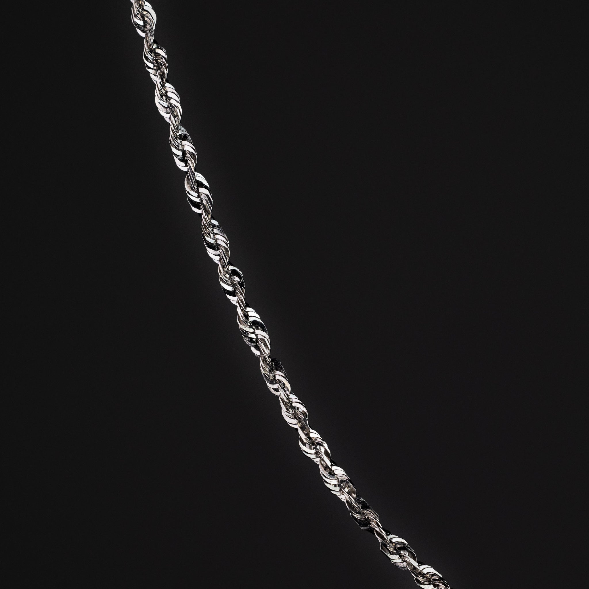 2mm White Gold Rope Chain - Model 0143