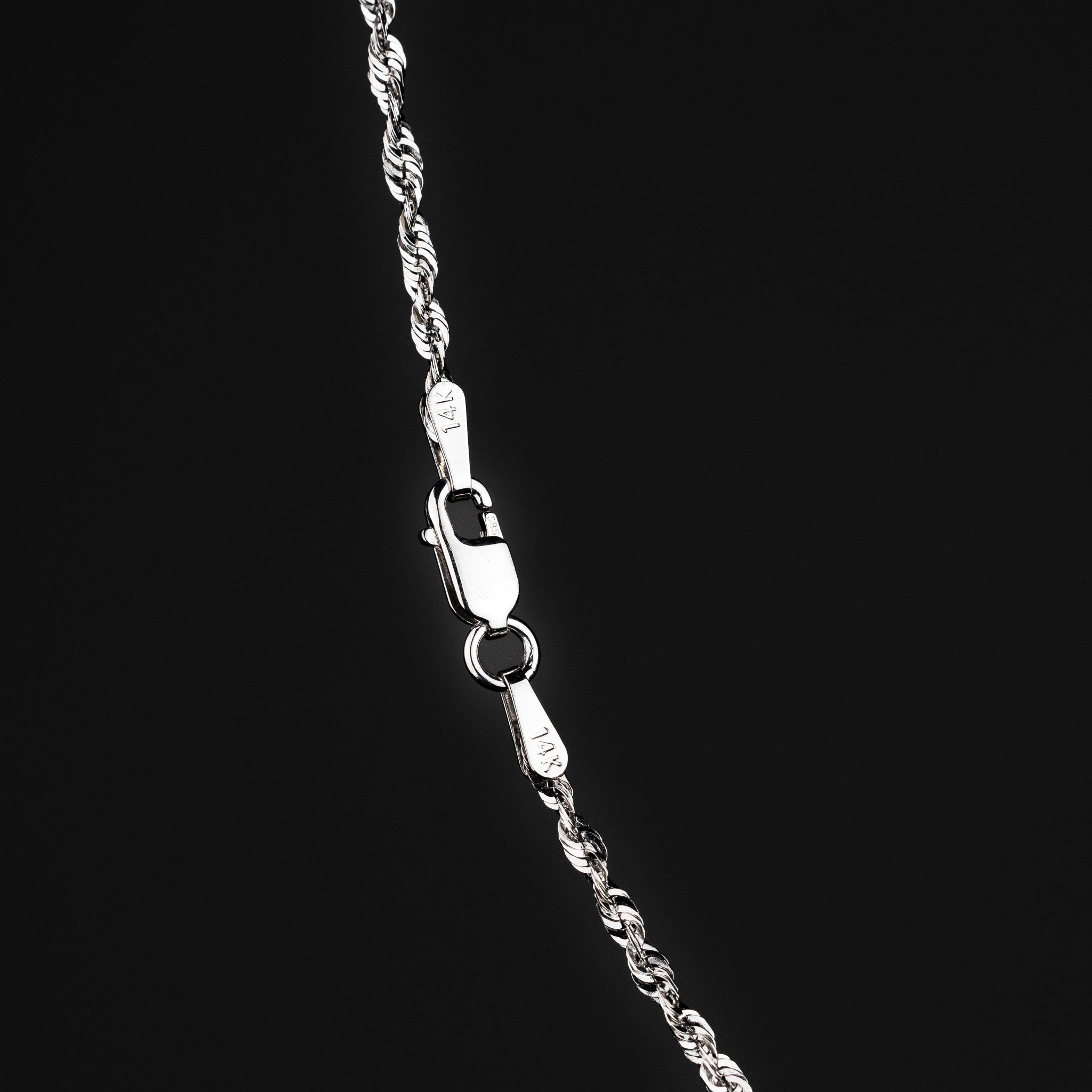 2mm White Gold Rope Chain - Model 0143