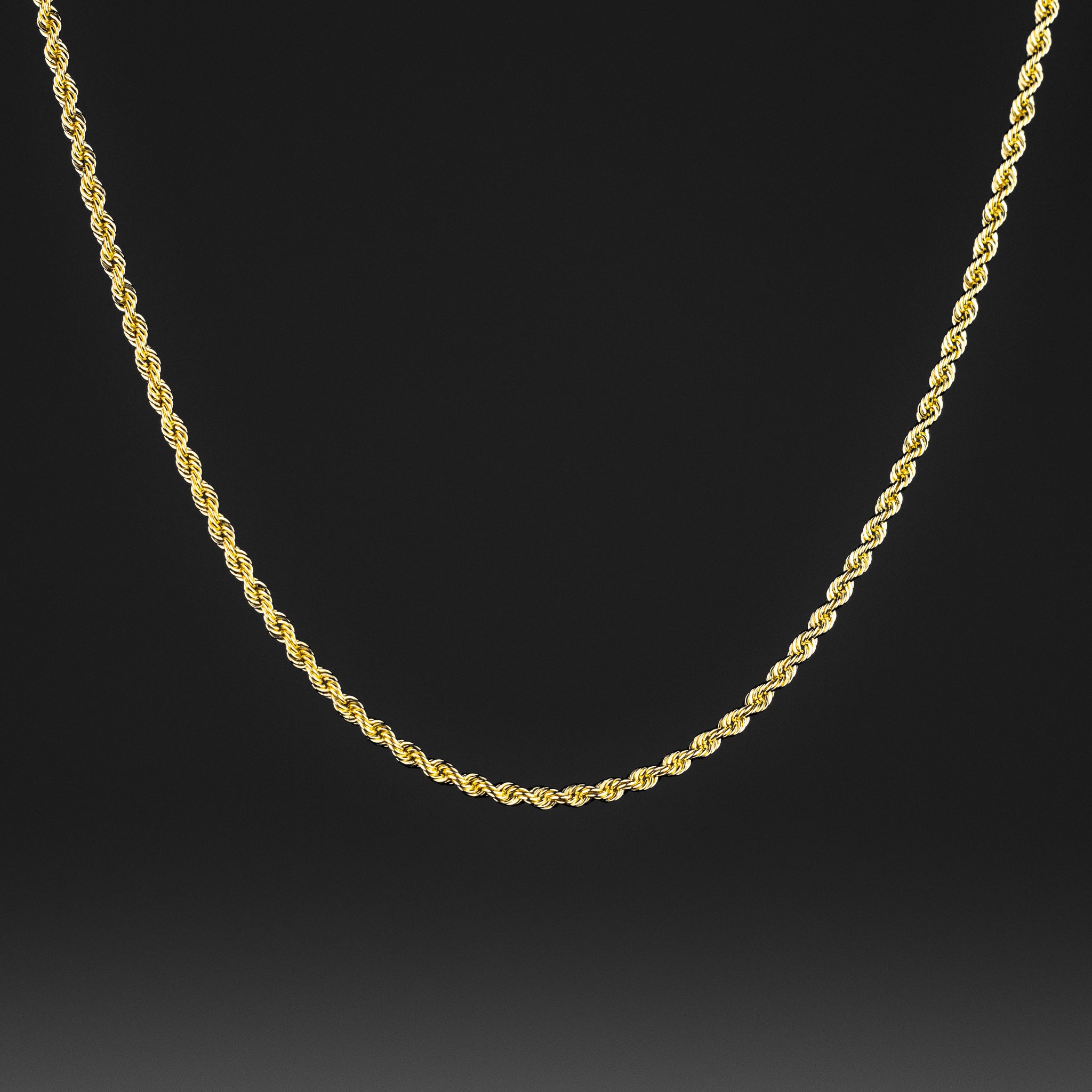 Gold Hollow Rope Chain With 1.8mm Width - Model 0437