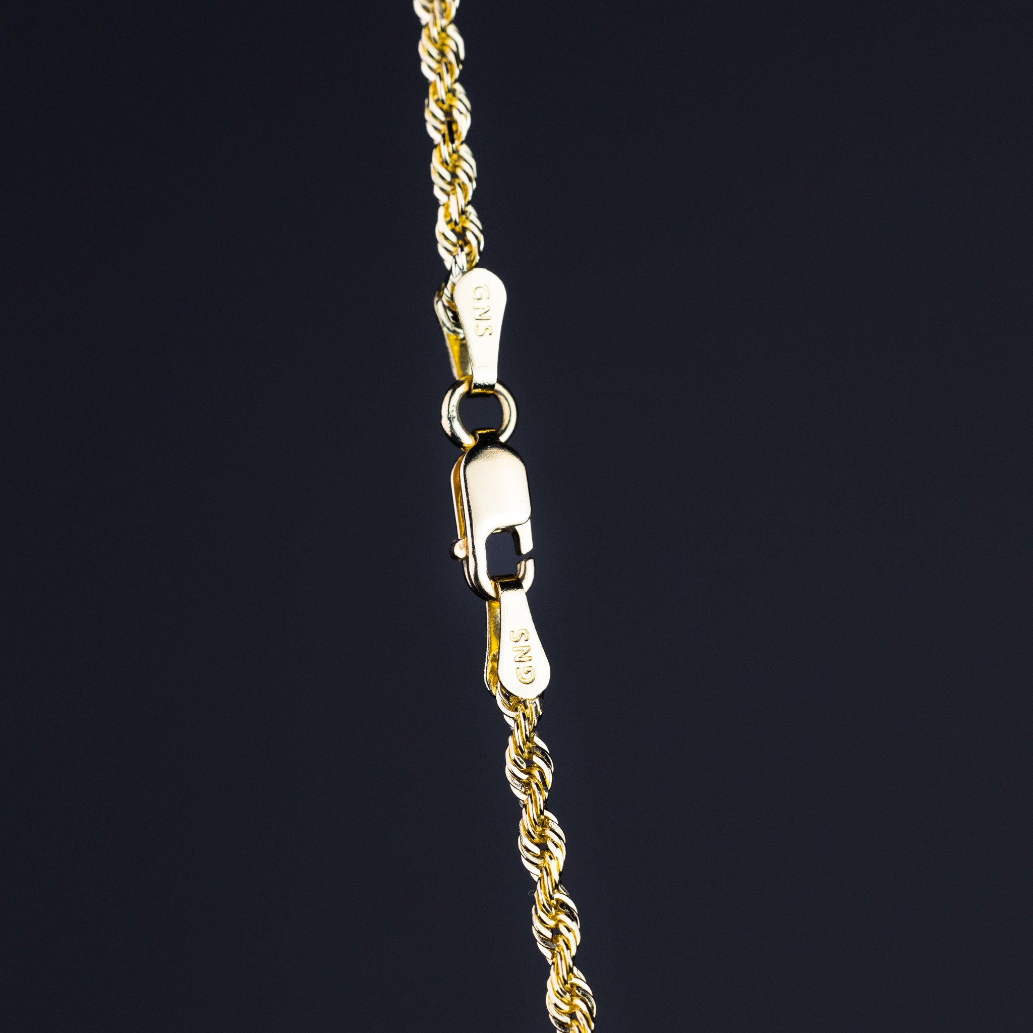 2mm Solid Gold Rope Chain Diamond Cut - Model 0389