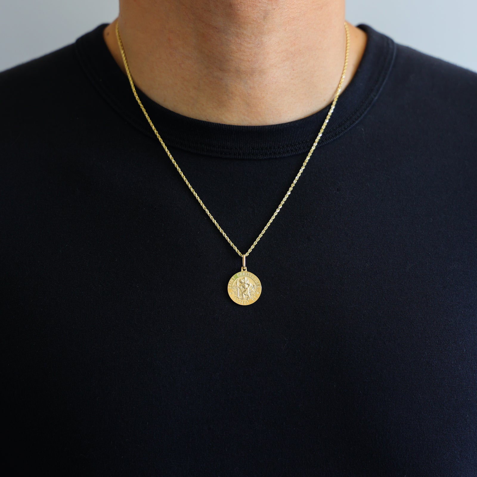 14K Gold Saint Christopher Pendant – Model 0266