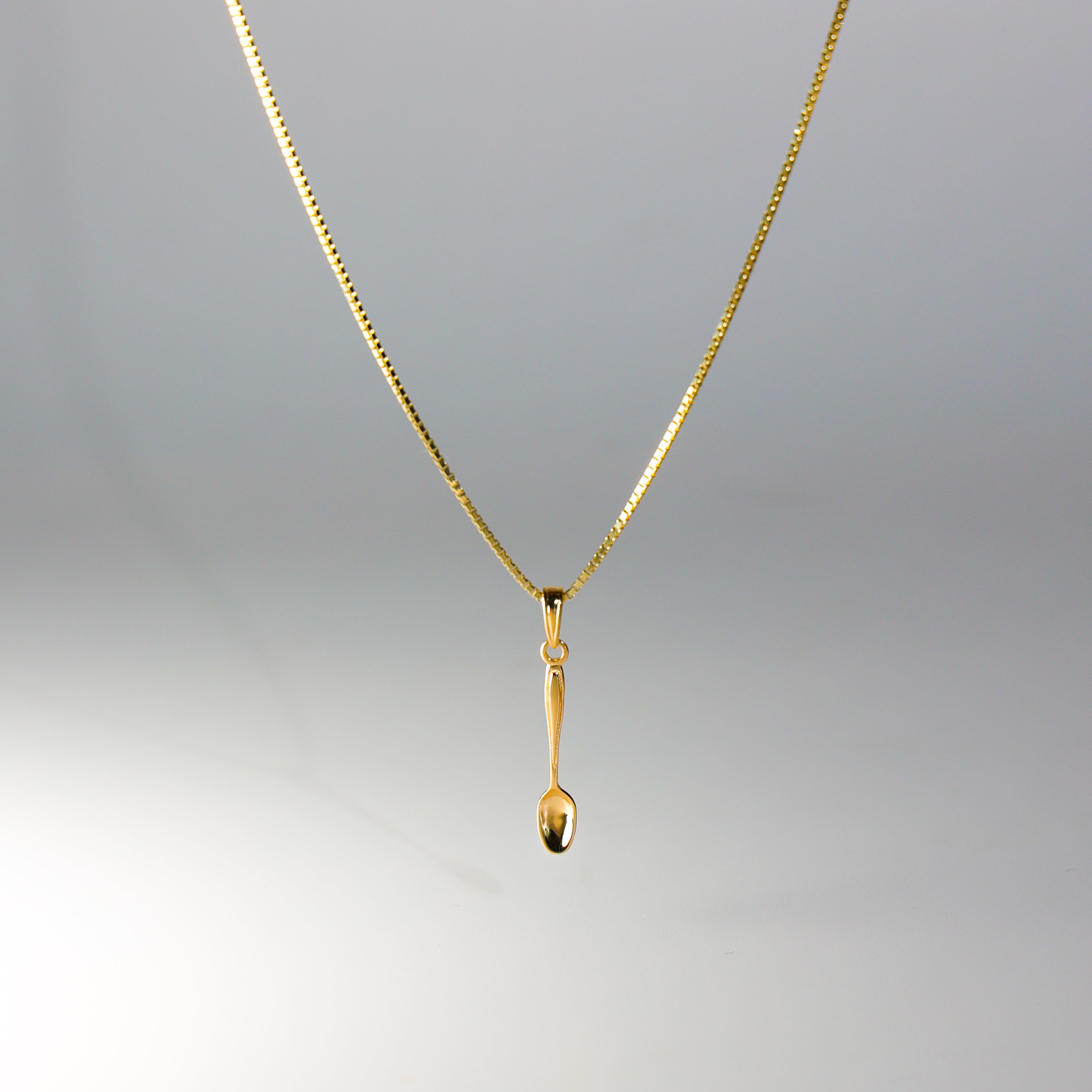 14K Gold 3D Table Spoon Pendant - Charlie & Co. Jewelry