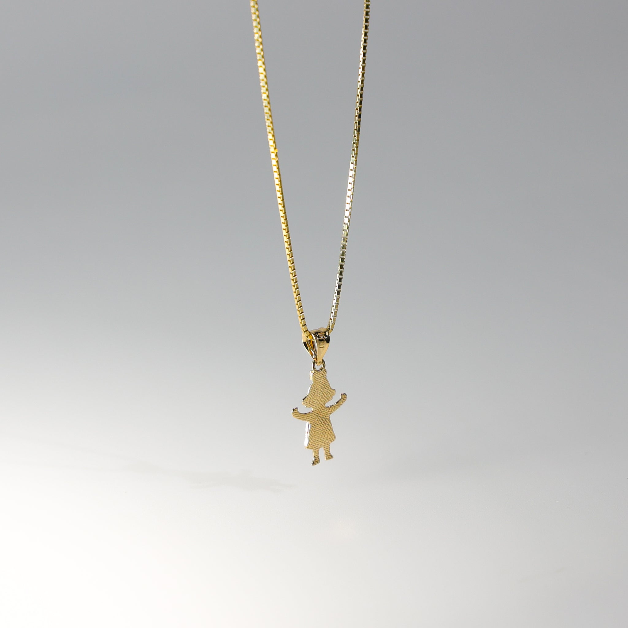 Two-Tone Girl Pendant Model-2397 - Charlie & Co. Jewelry
