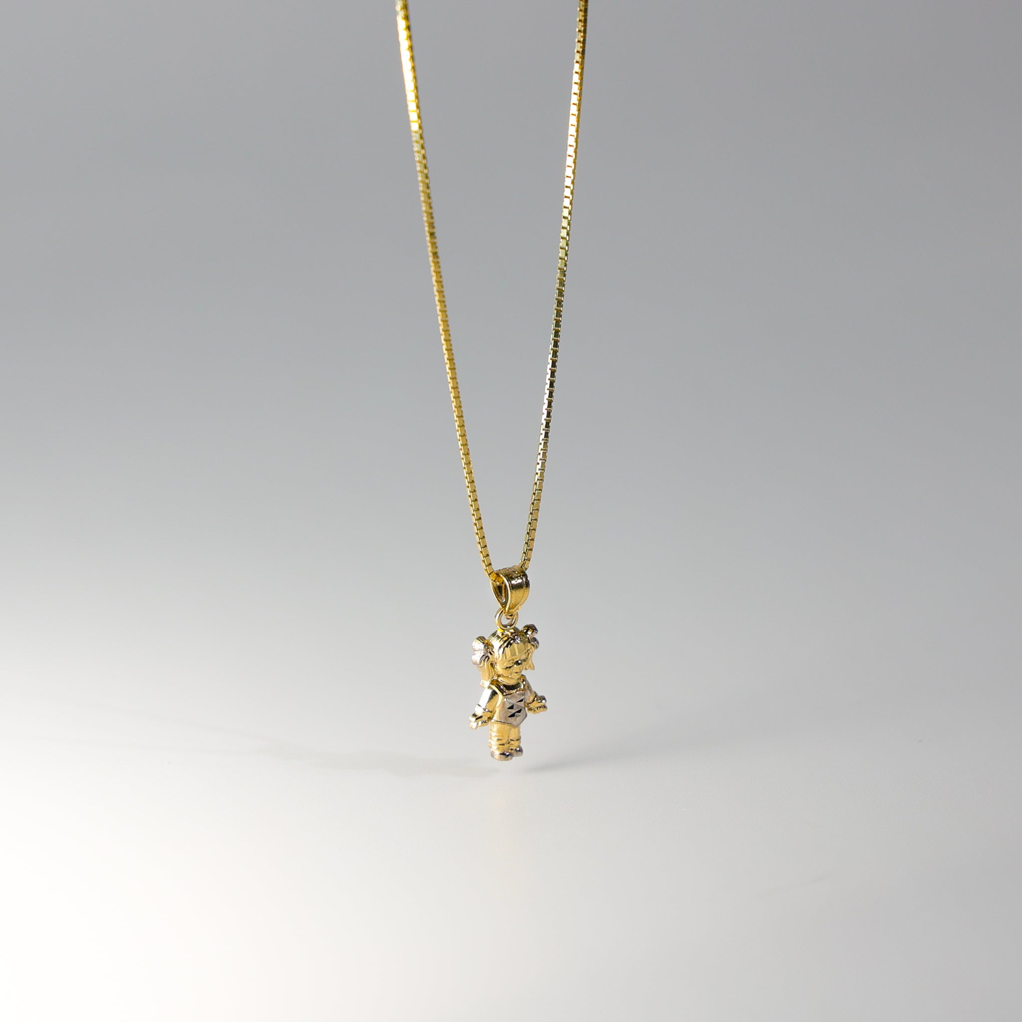 Girl Pendant With Tied Hair Model-667 - Charlie & Co. Jewelry