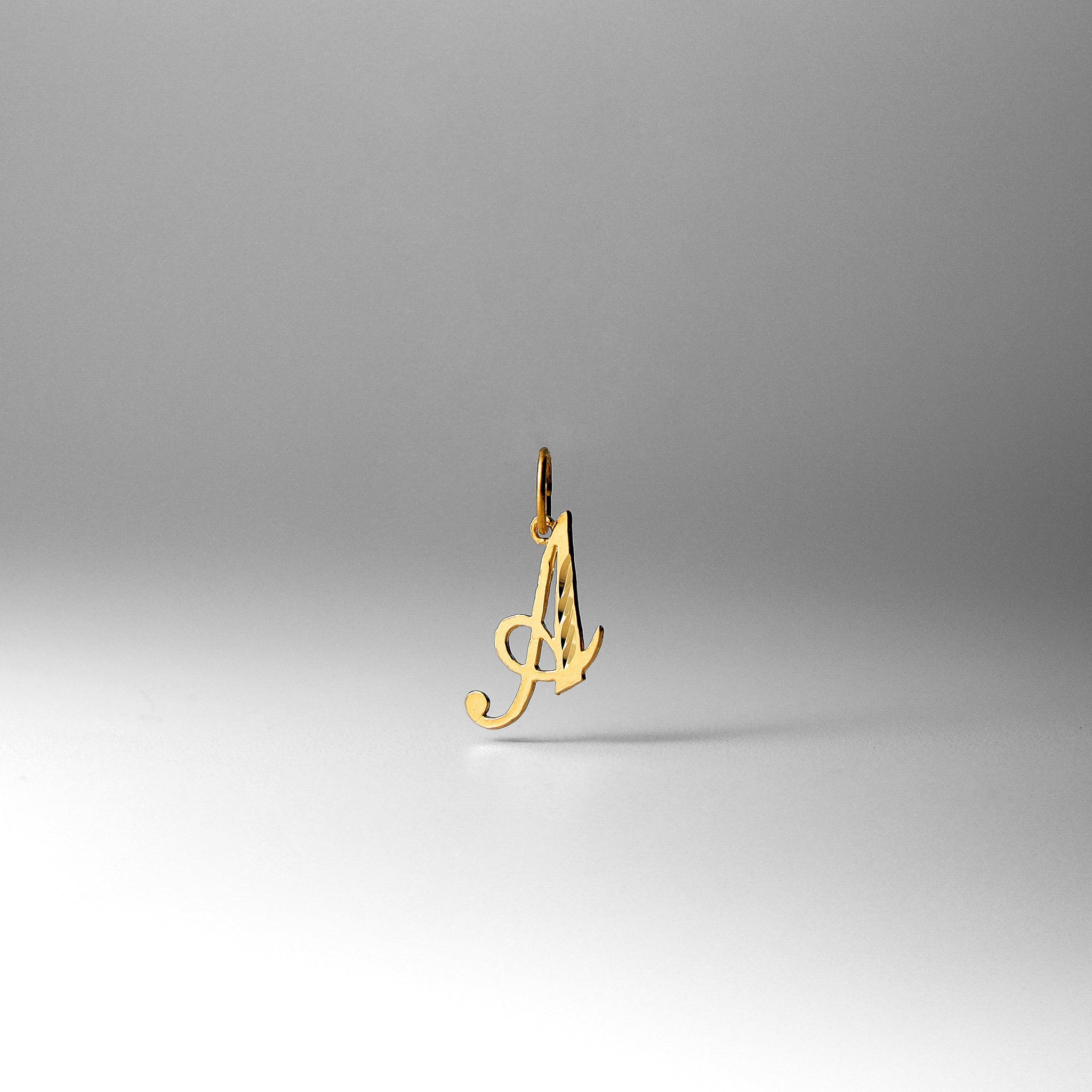 Gold Calligraphy Letter A Pendant | A-Z Pendants