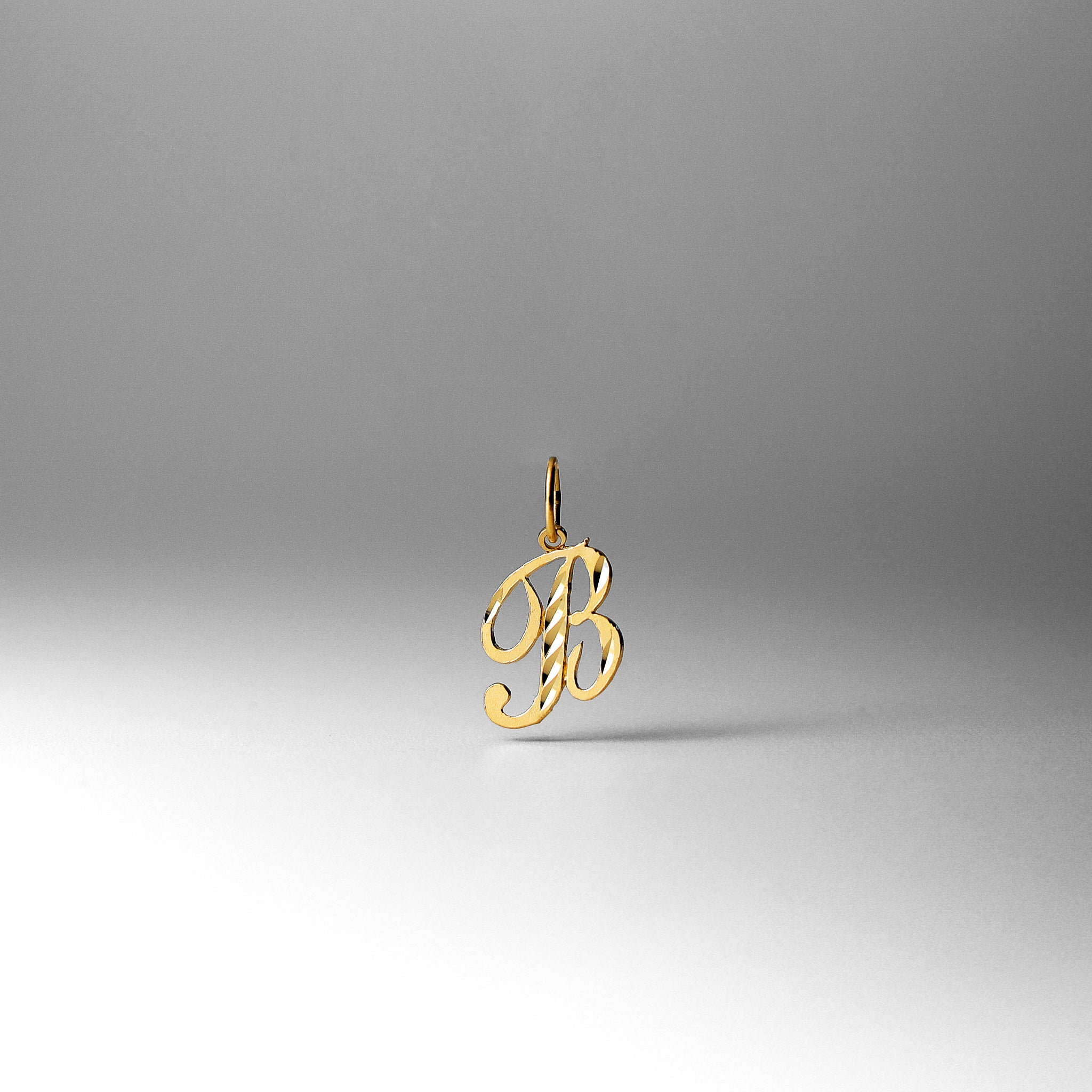 Gold Calligraphy Letter B Pendant | A-Z Pendants