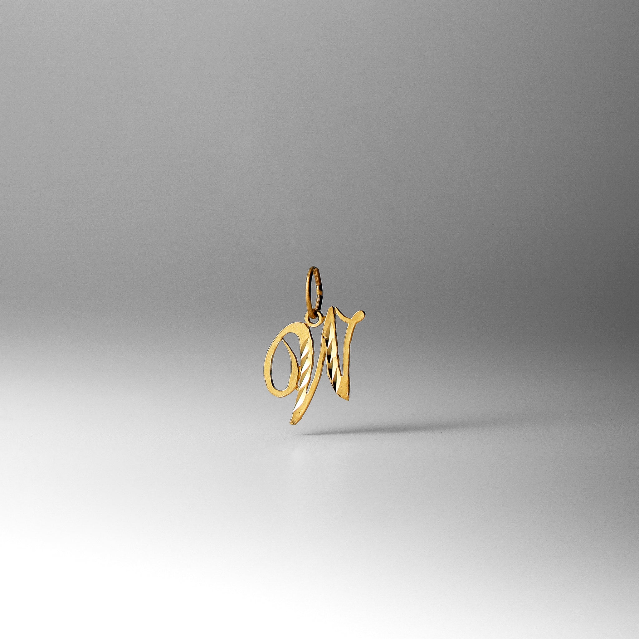 Gold Calligraphy Letter W Pendant | A-Z Pendants