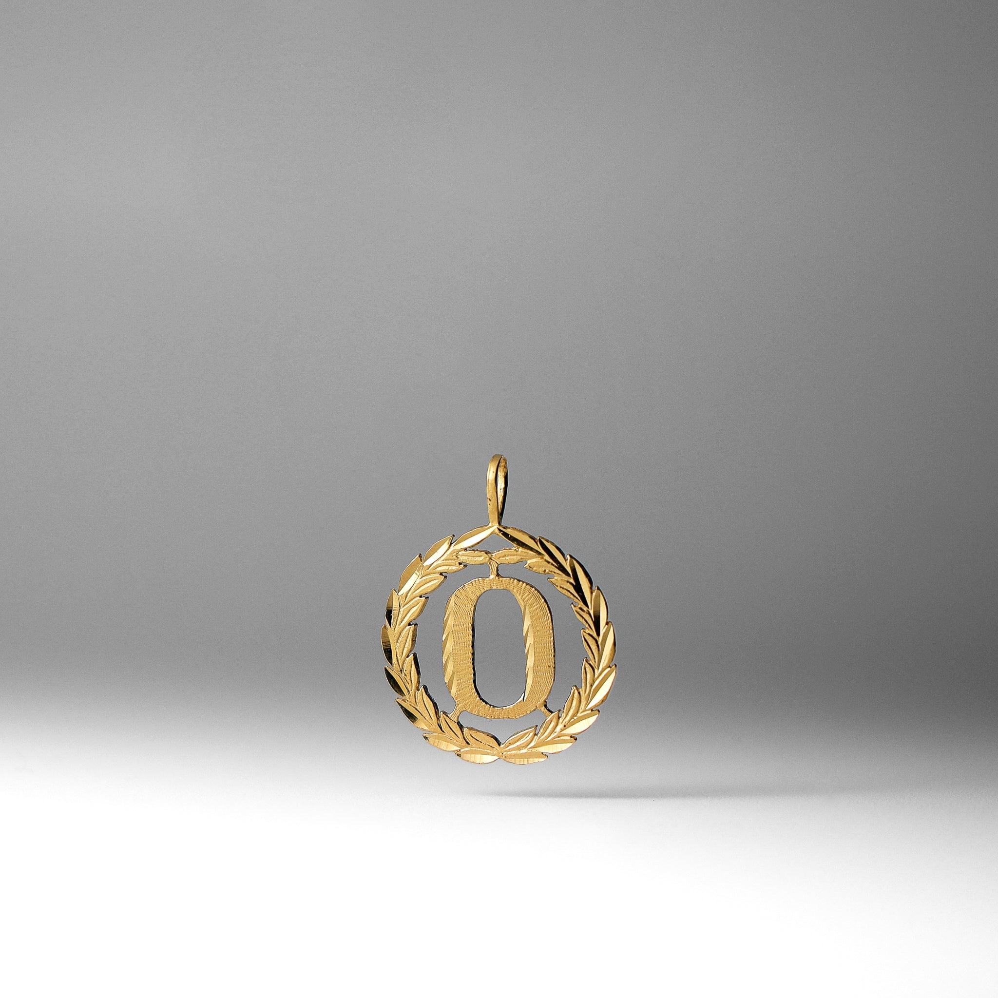 Gold Wreath O Initial Pendant | A-Z Pendants