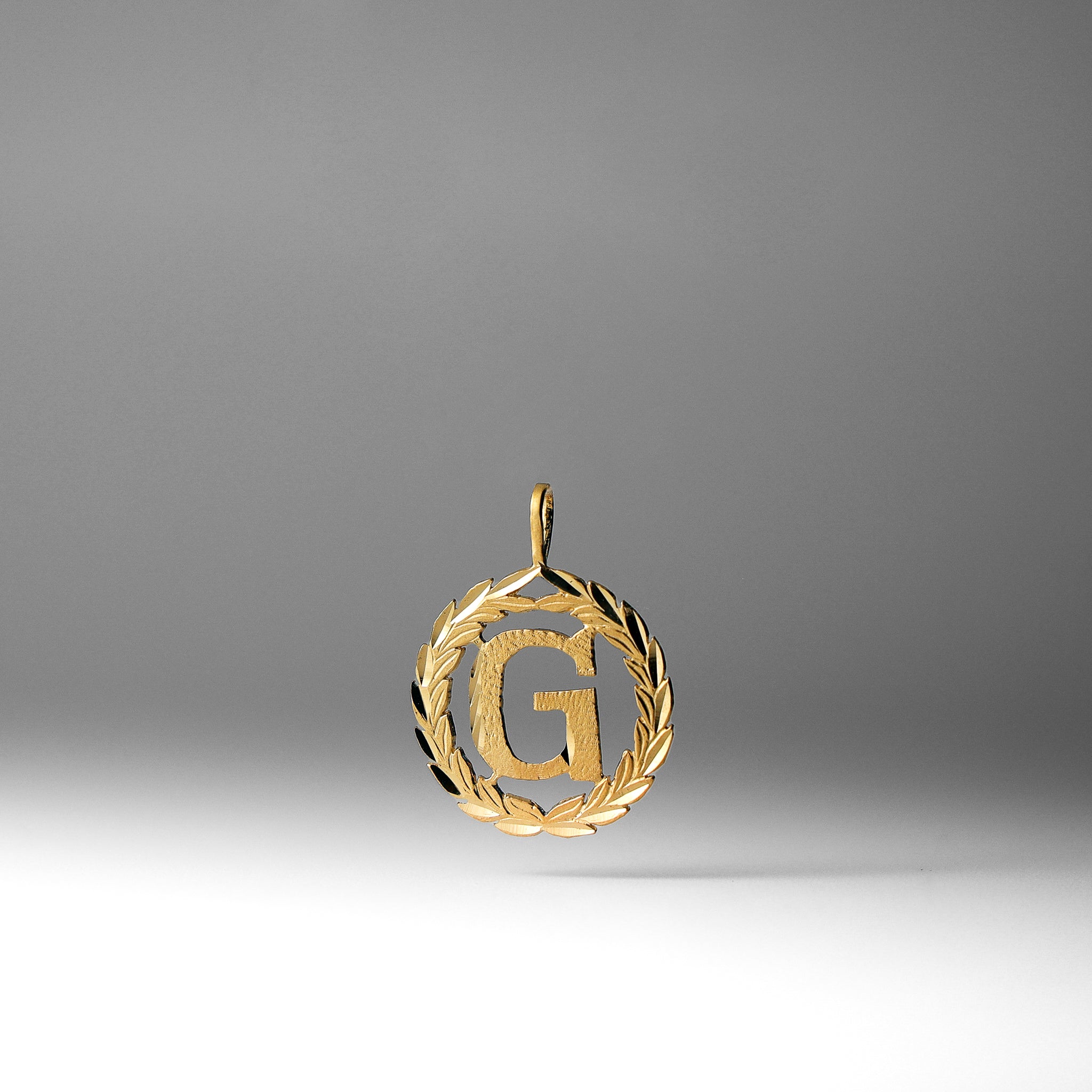 Gold Wreath G Initial Pendant | A-Z Pendants