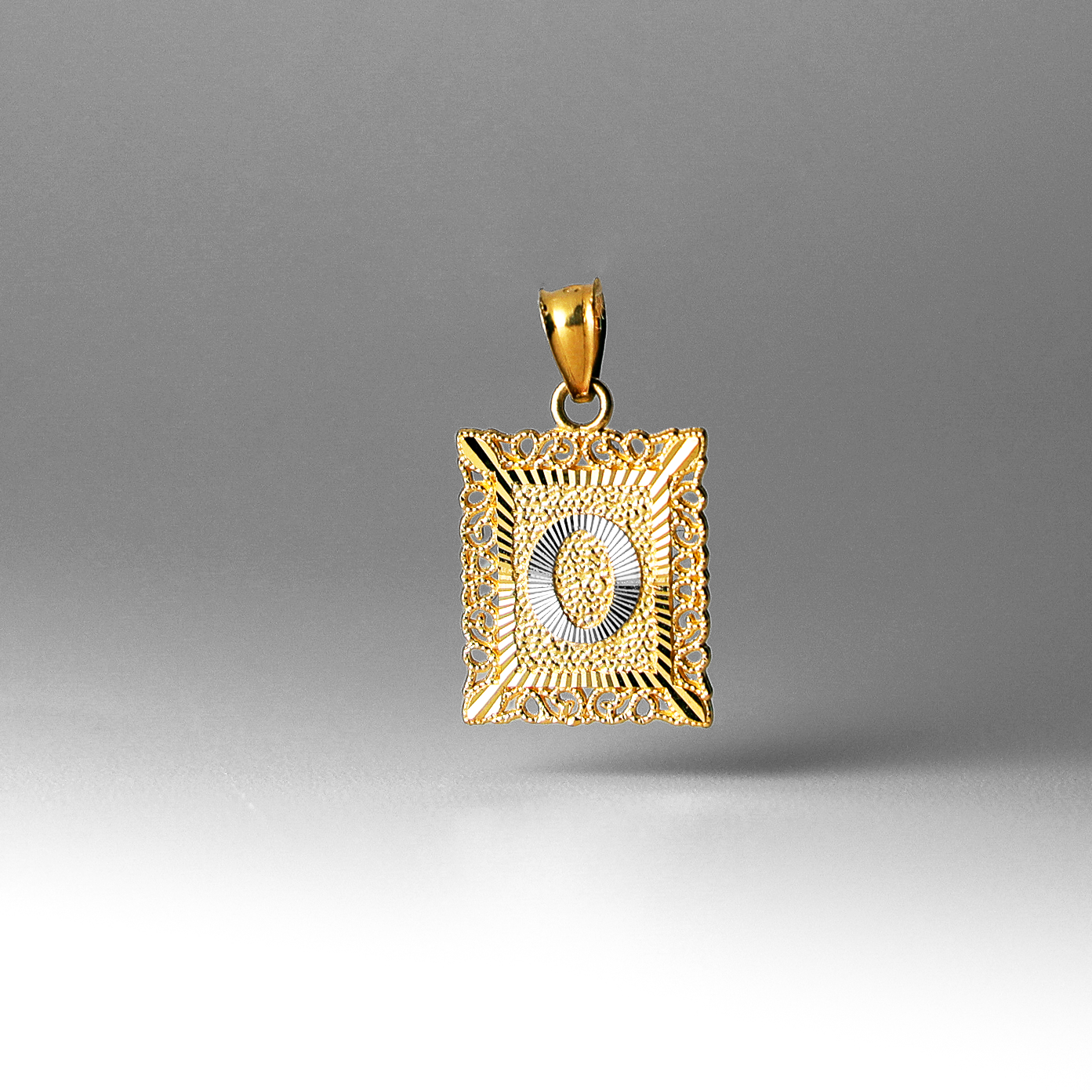 Gold Letter O Filigree Pendants | A-Z Gold Pendants - Charlie & Co. Jewelry