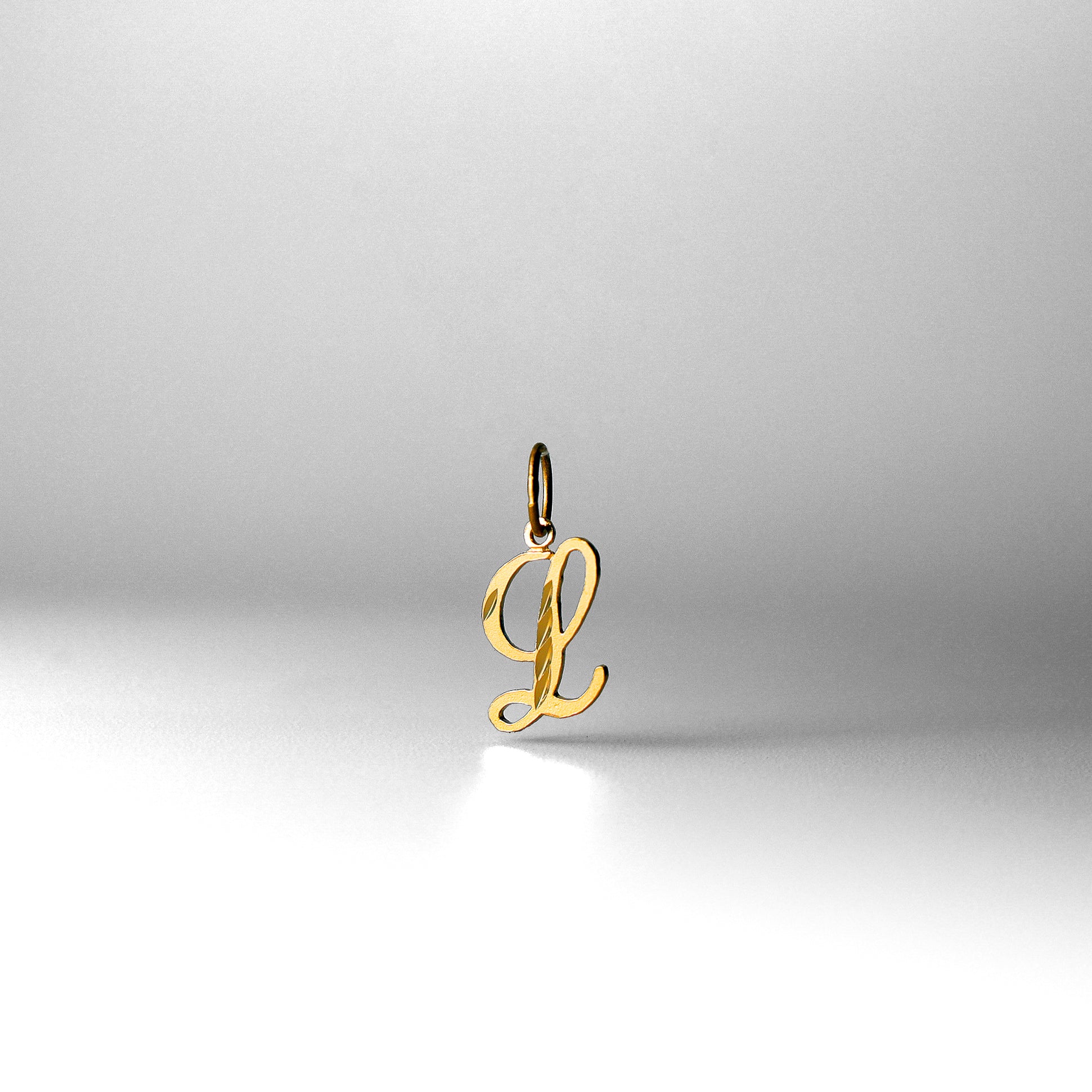 Gold Calligraphy Letter L Pendant | A-Z Pendants